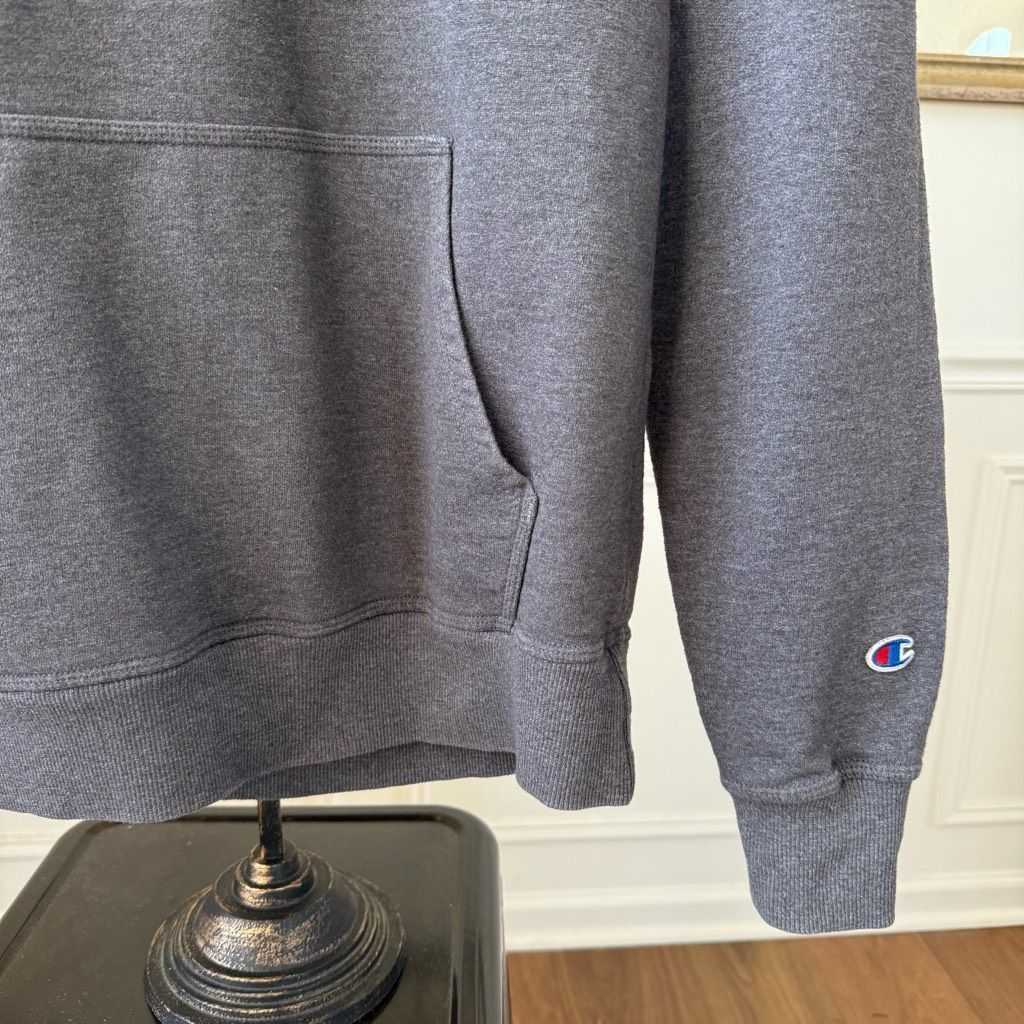 Champion Champion Charcoal Grey Appliqué Embroidered Hoodie M Size US M / EU 48-50 / 2 - 3 Thumbnail