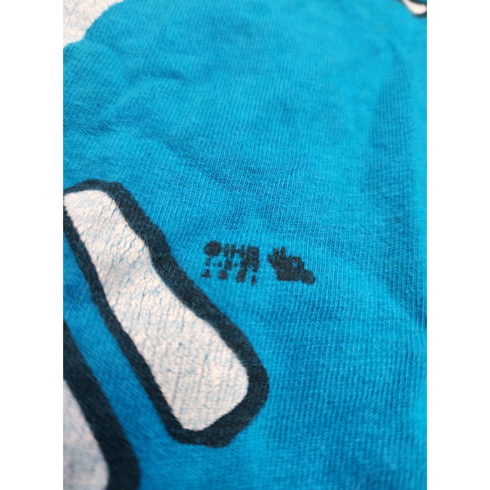 Doublet VINTAGE Hawaii Hang Loose T Shirt 80s Mens S Blue Cotton Blend Double Sided Distress 70s 80s Graphic Print Crew Neck Short Sleeve Size US S / EU 44-46 / 1 - 4 Thumbnail
