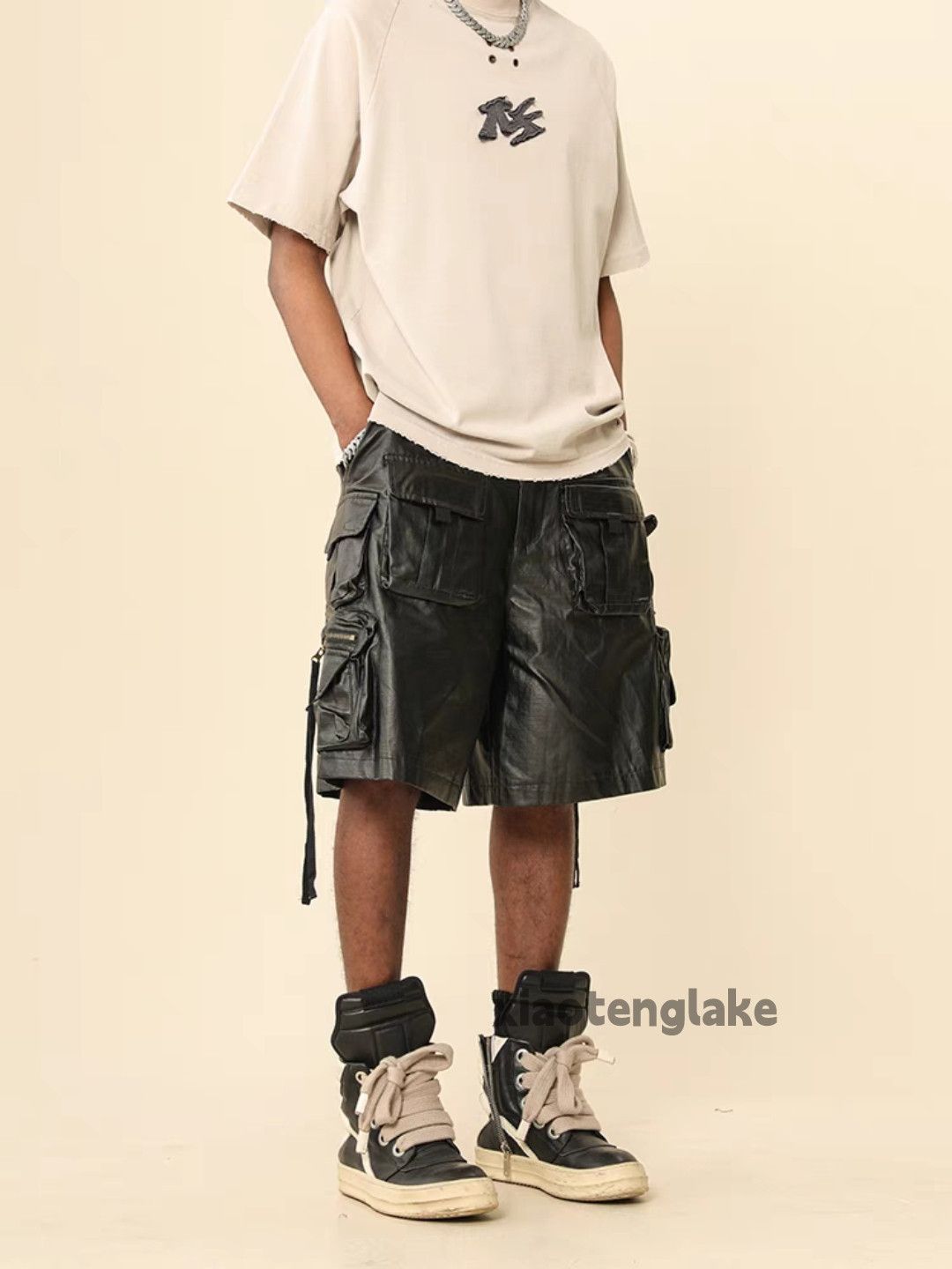 Vintage ltx vintage loose baggy hiphop tactical cargo shorts Size US 34 / EU 50 - 3 Thumbnail