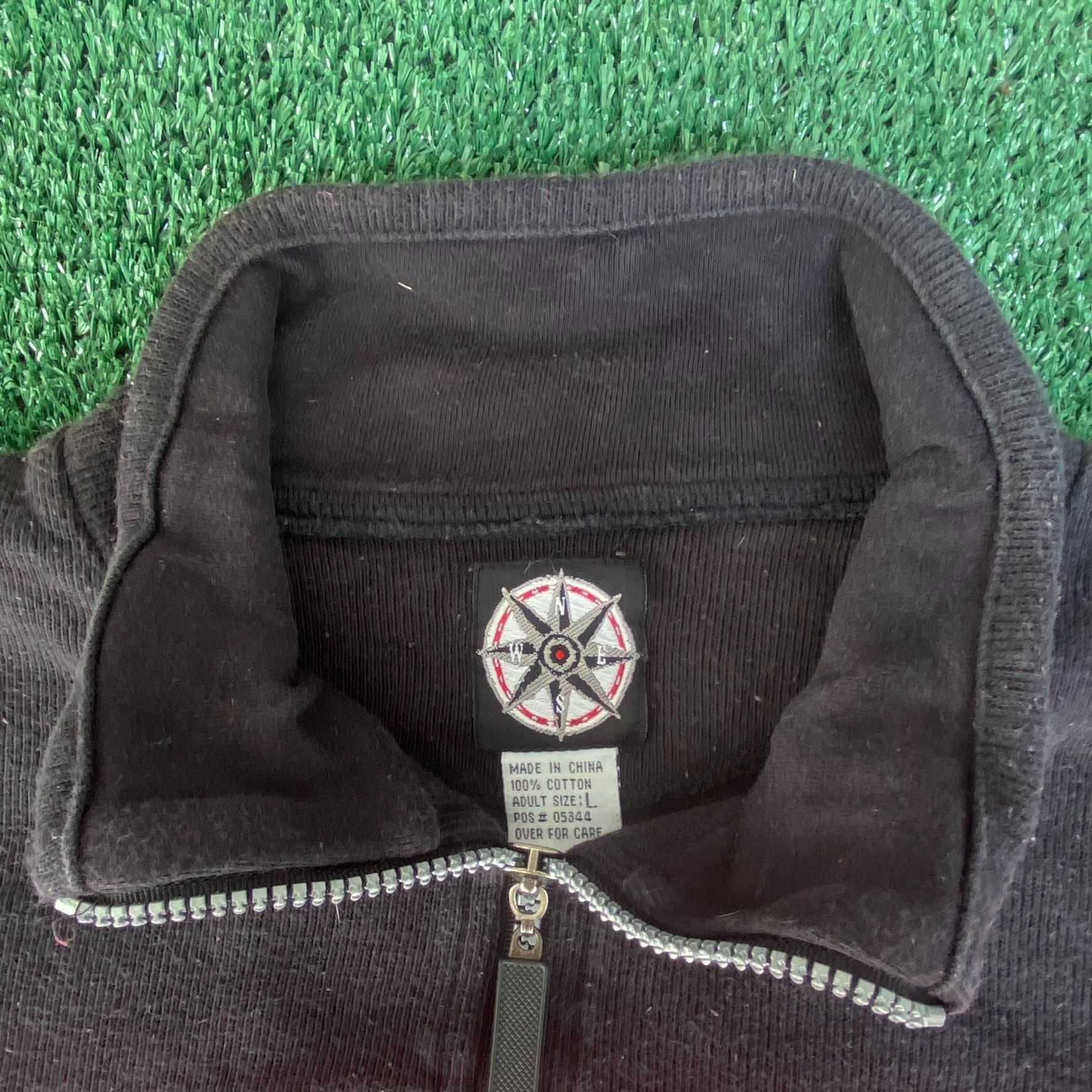 Marlboro Vintage 90s Marlboro Pullover Sweatshirt Striped Zip Shirt Size US L / EU 52-54 / 3 - 3 Thumbnail