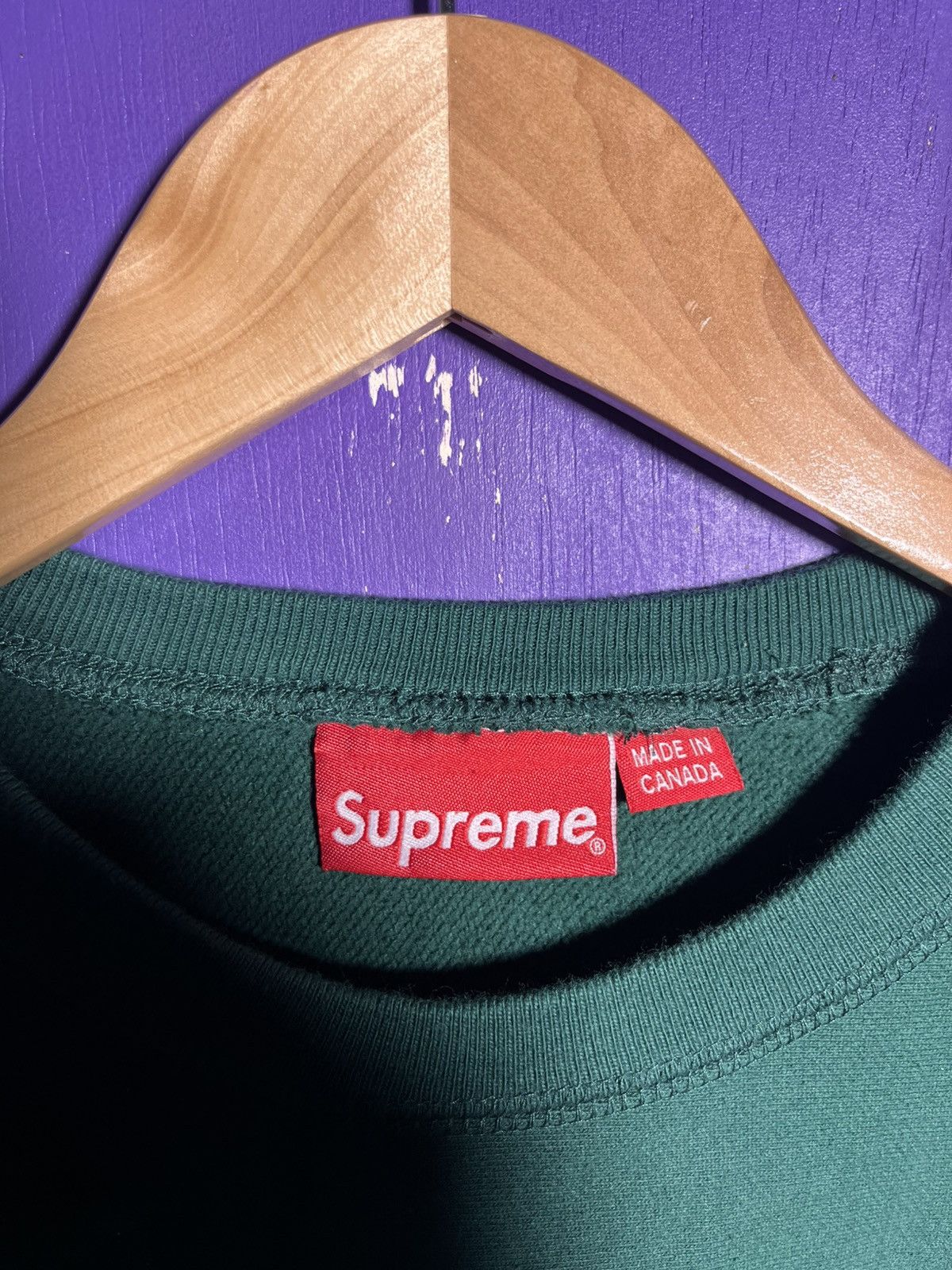 Supreme Supreme FW18 green tonal box logo sweatshirt Size US L / EU 52-54 / 3 - 4 Thumbnail