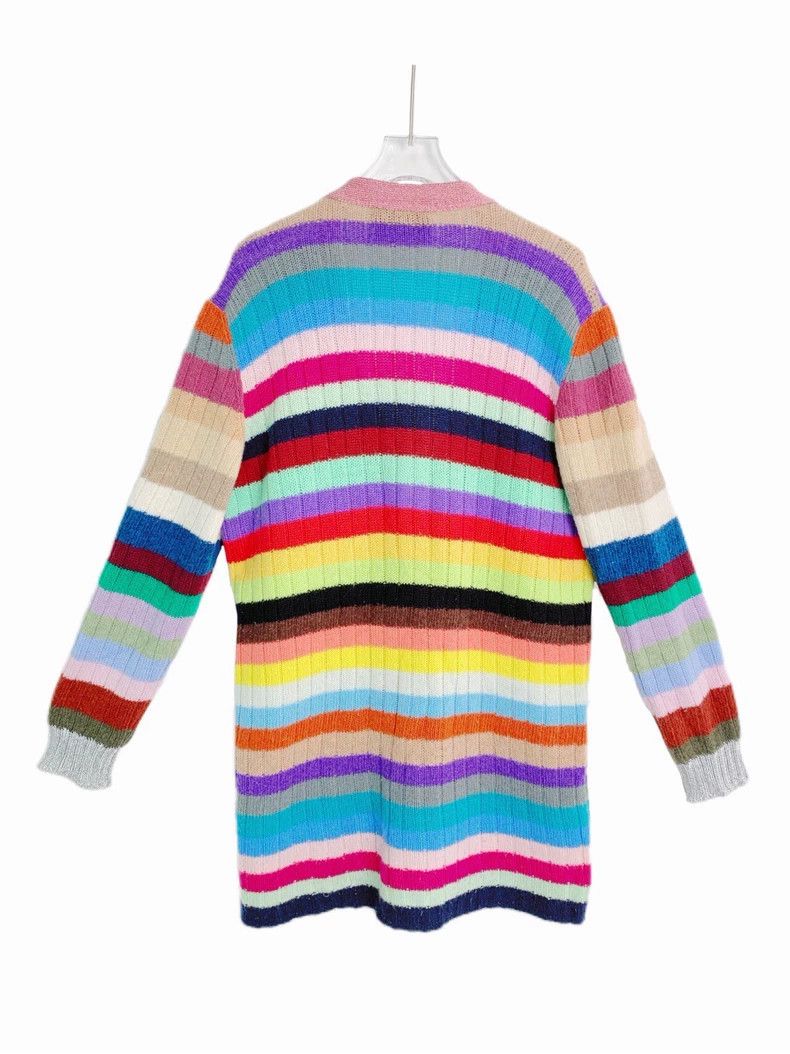 Gucci Gucci Rainbow V-neck knitted cardigan sweater 2502-Nextarro Size US S / EU 44-46 / 1 - 2 Thumbnail