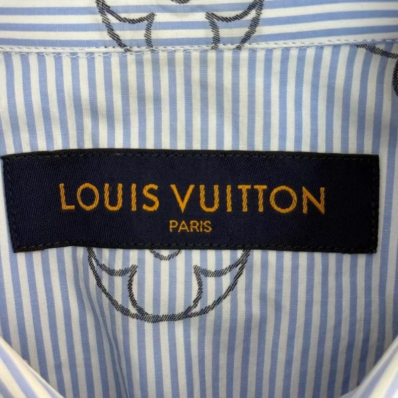 Louis Vuitton Louis Vuitton Blue vertical full logo shirt 2505-Nextarrow Size US XS / EU 42 / 0 - 5 Thumbnail