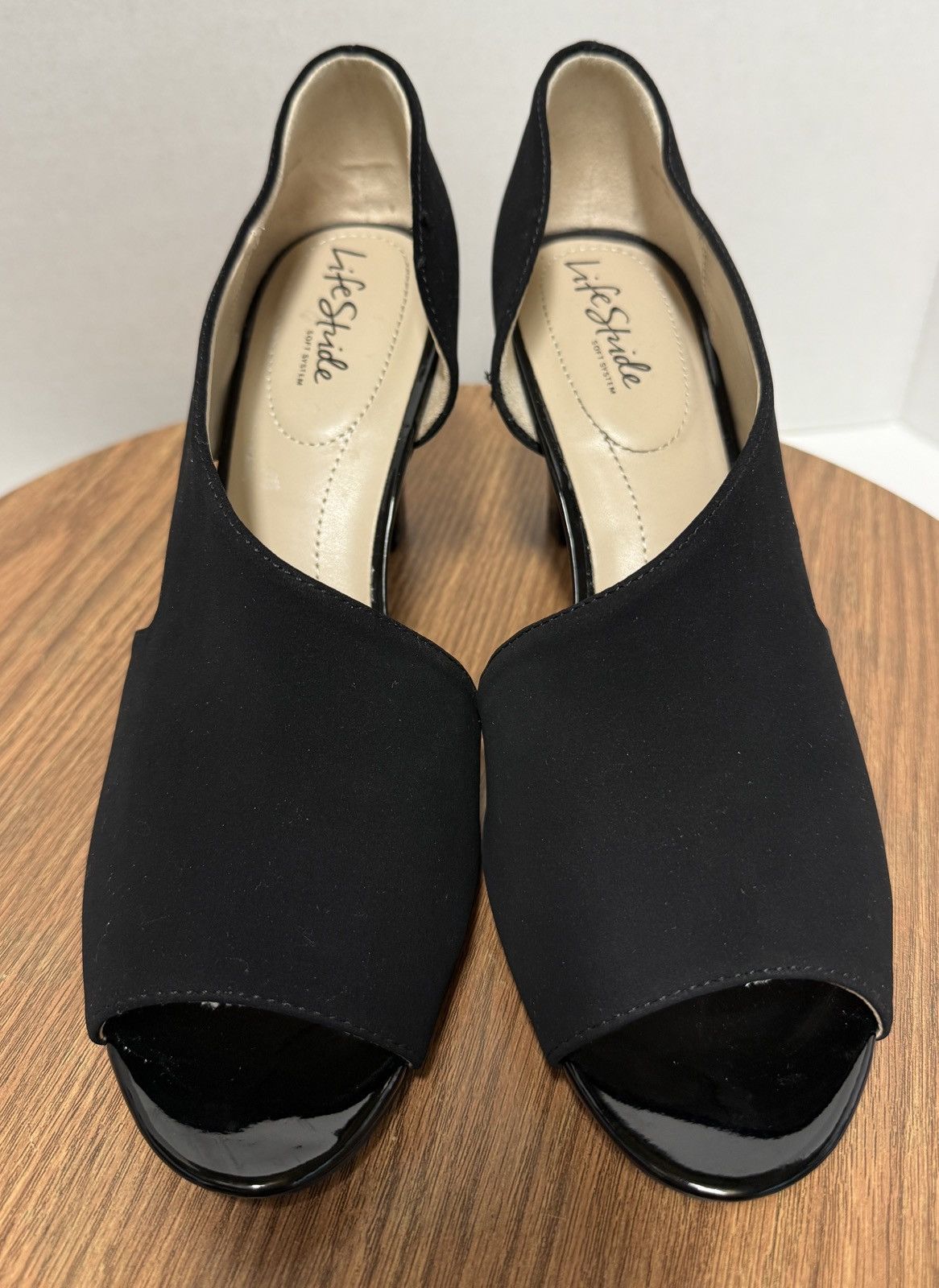 Other Life Stride Women Black Caren PeepToe Soft System Mod Sandal Size US 10 / IT 40 - 1 Thumbnail