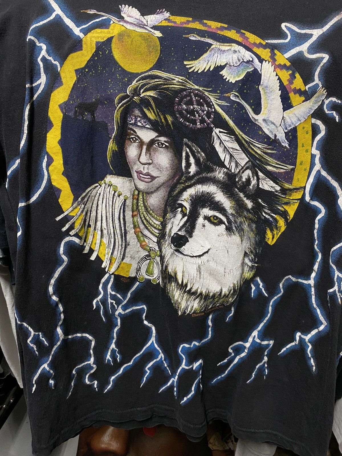 Vintage Vintage 90’s American Thunder Wolf T-Shirt Vtg Adult Medium Size US M / EU 48-50 / 2 - 3 Thumbnail