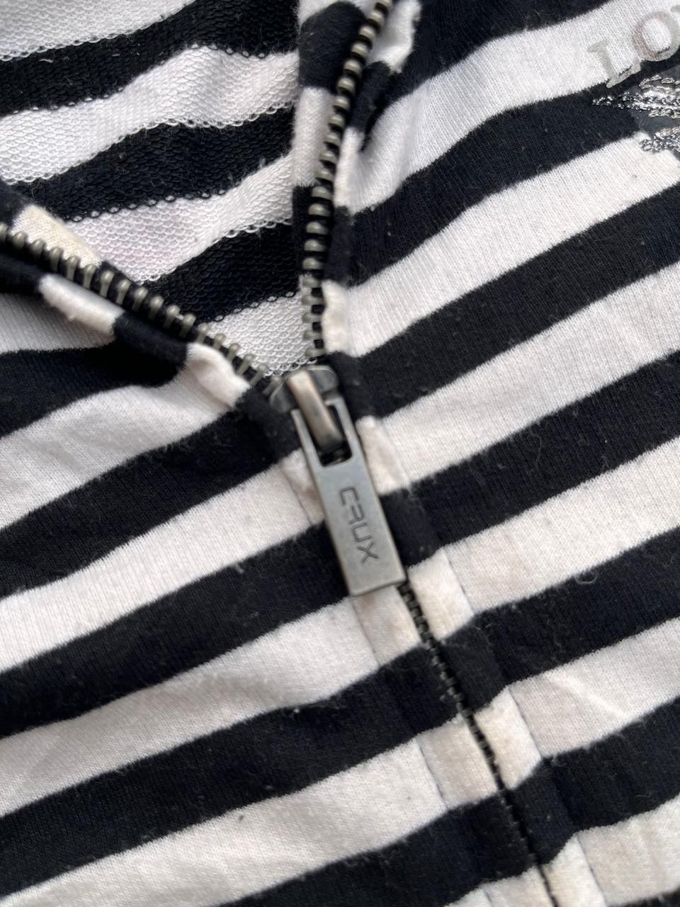 Japanese Brand Japanese Y2k Punk Crux Hoodie Striped LGB Size US S / EU 44-46 / 1 - 3 Thumbnail