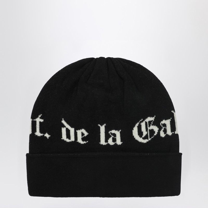 Gallery Dept. Gallery Dept. Black Wool Beanie With Logo Intarsia Size ONE SIZE - 1 Thumbnail