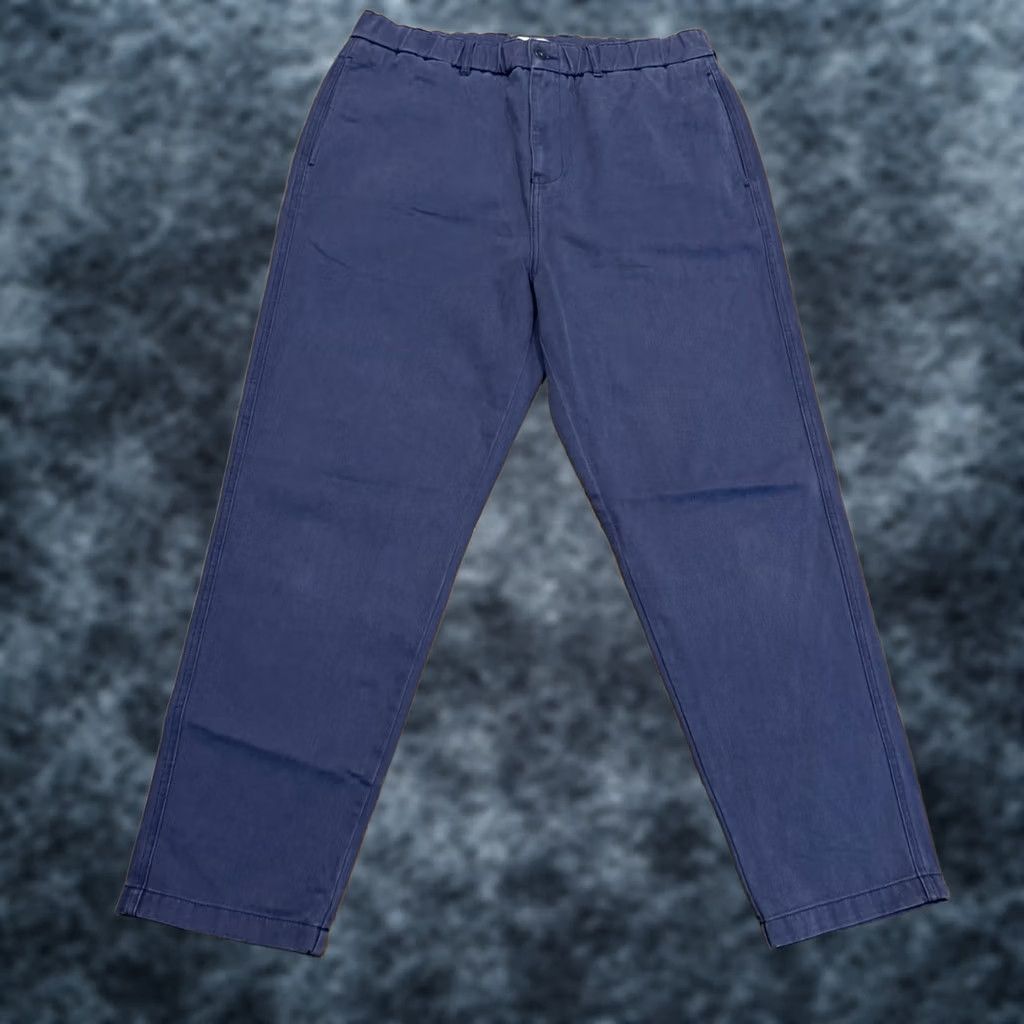 Vintage VINTAGE Octobre Editions Cotton Trousers Men’s 2XL 34x30 Blue Beige Portugal Pants Size US 39 - 1 Thumbnail