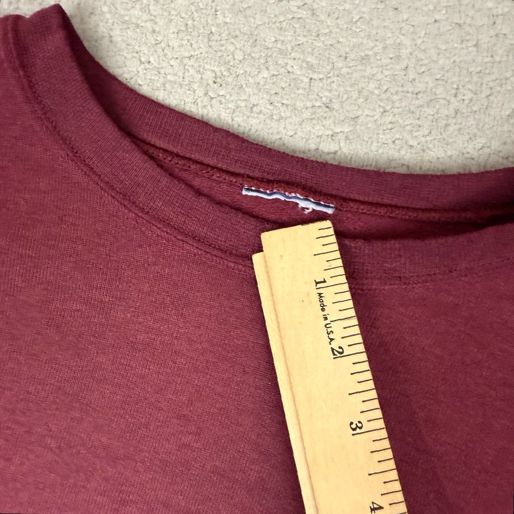 Champion VINTAGE Champion Sweatshirt Men XL Red Burgundy Distressed Crewneck Faded 90s Pullover Size US XL / EU 56 / 4 - 5 Thumbnail