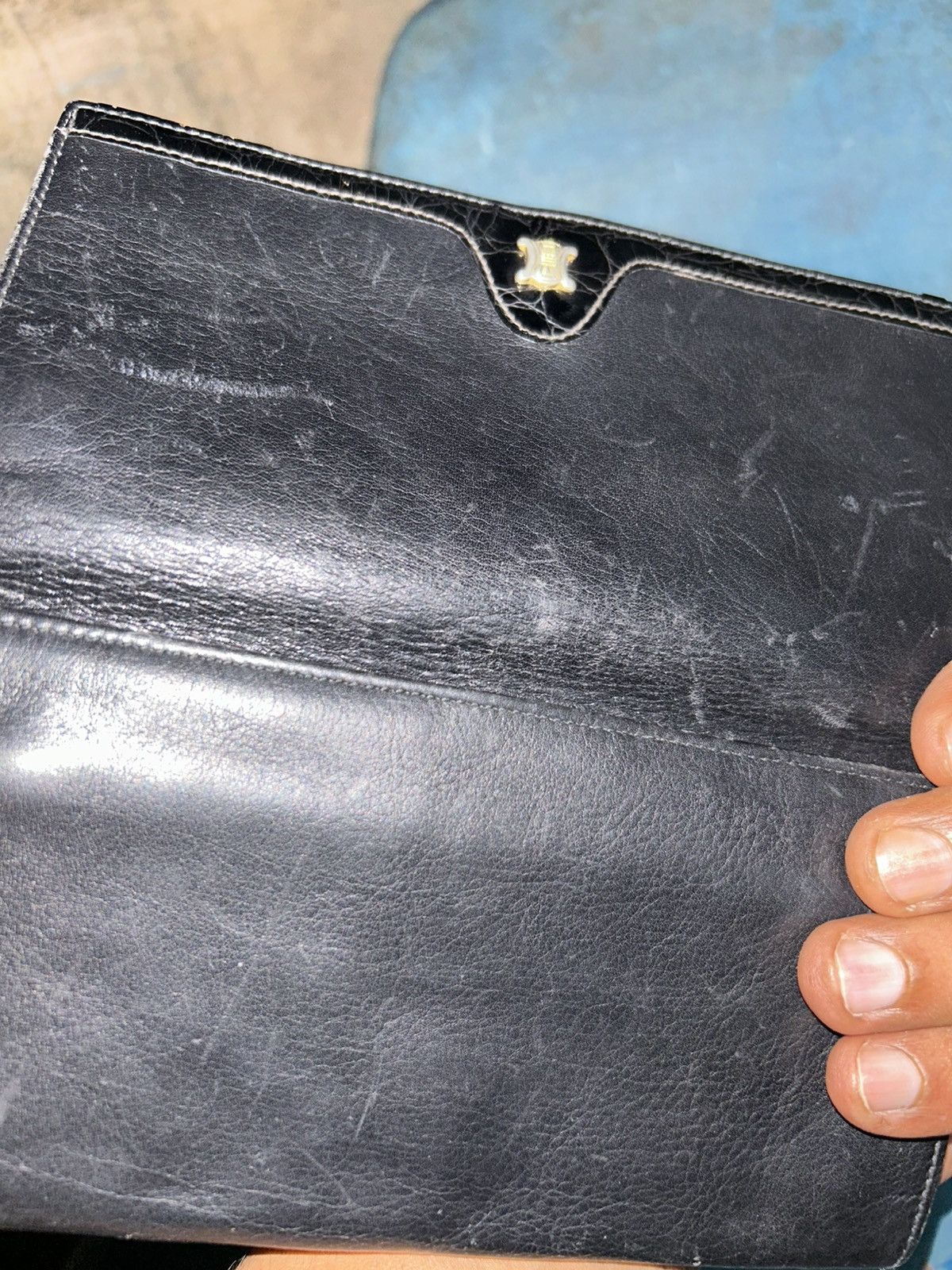 Celine Women Black Leather Long Wallet Size ONE SIZE - 9 Thumbnail