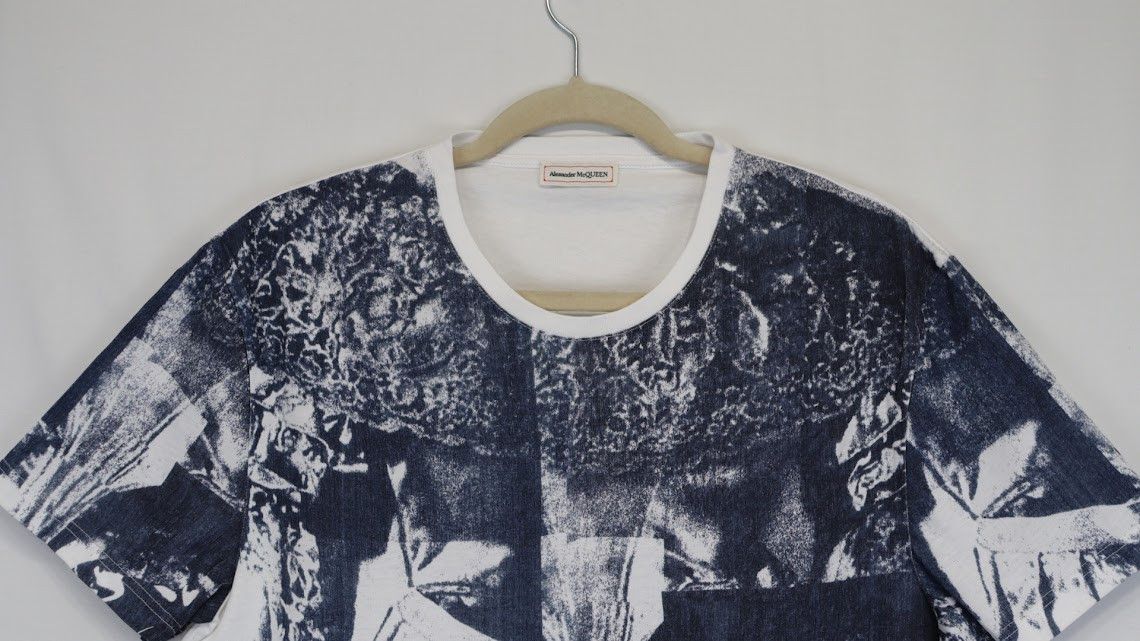 Alexander McQueen o1rshd1 ***Defective / T-Shirt in Blue & White Size US S / EU 44-46 / 1 - 4 Thumbnail