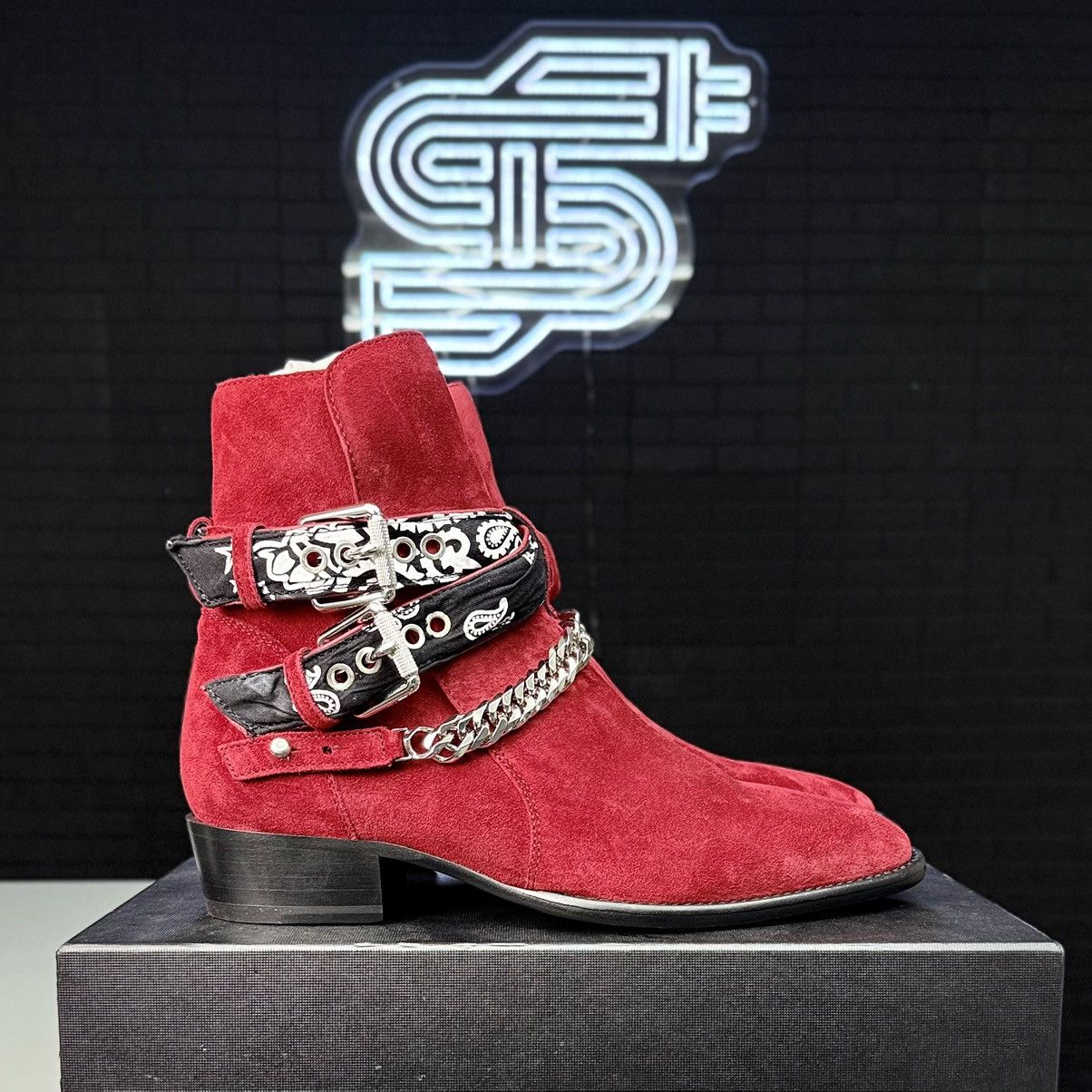 Amiri Amiri Chain Bandana Merlot Boot Size US 7.5 / EU 40-41 - 2 Thumbnail