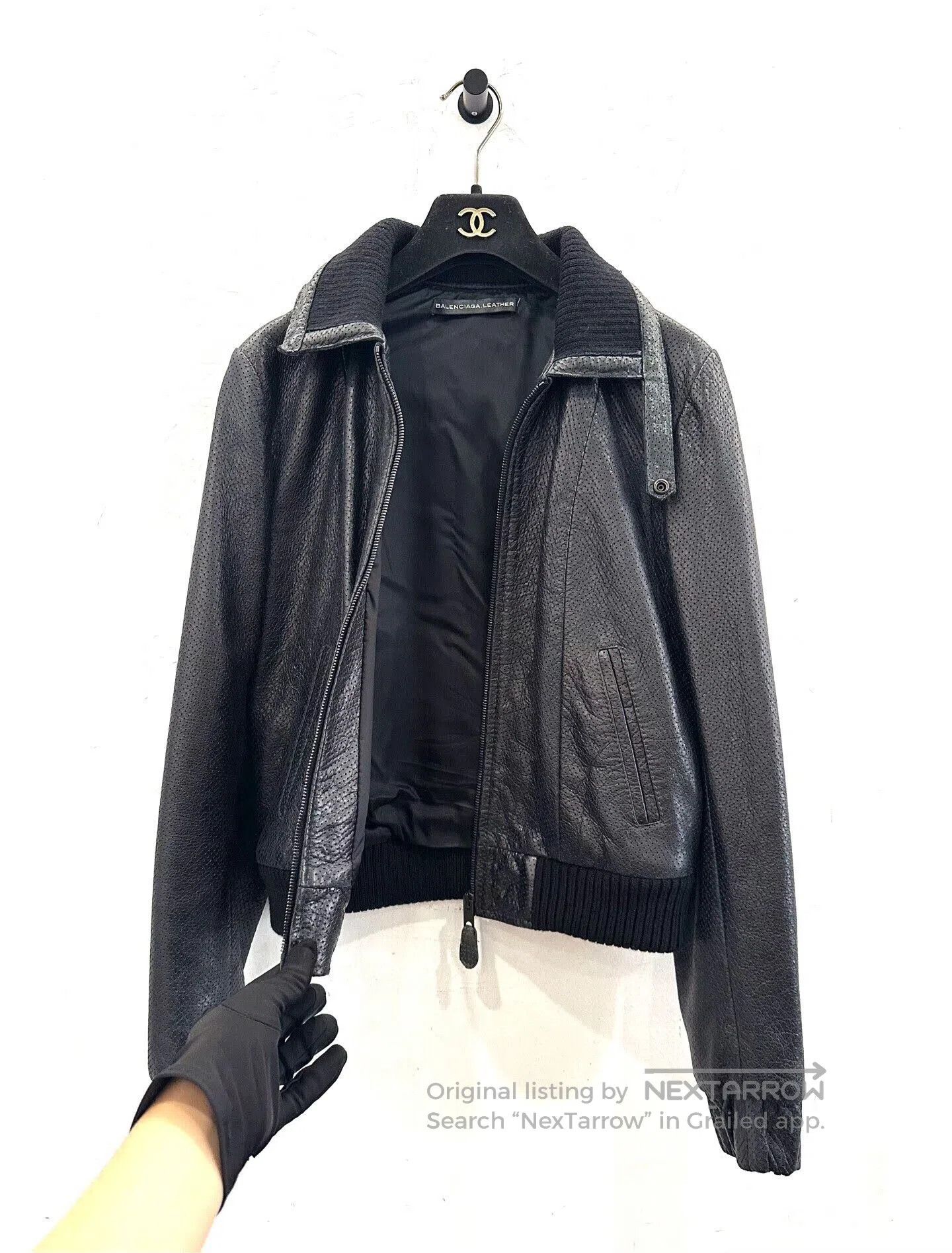 Balenciaga Balenciaga Women's Black Sheepskin Biker Jacket. Size S / US 4 / IT 40 - 3 Thumbnail