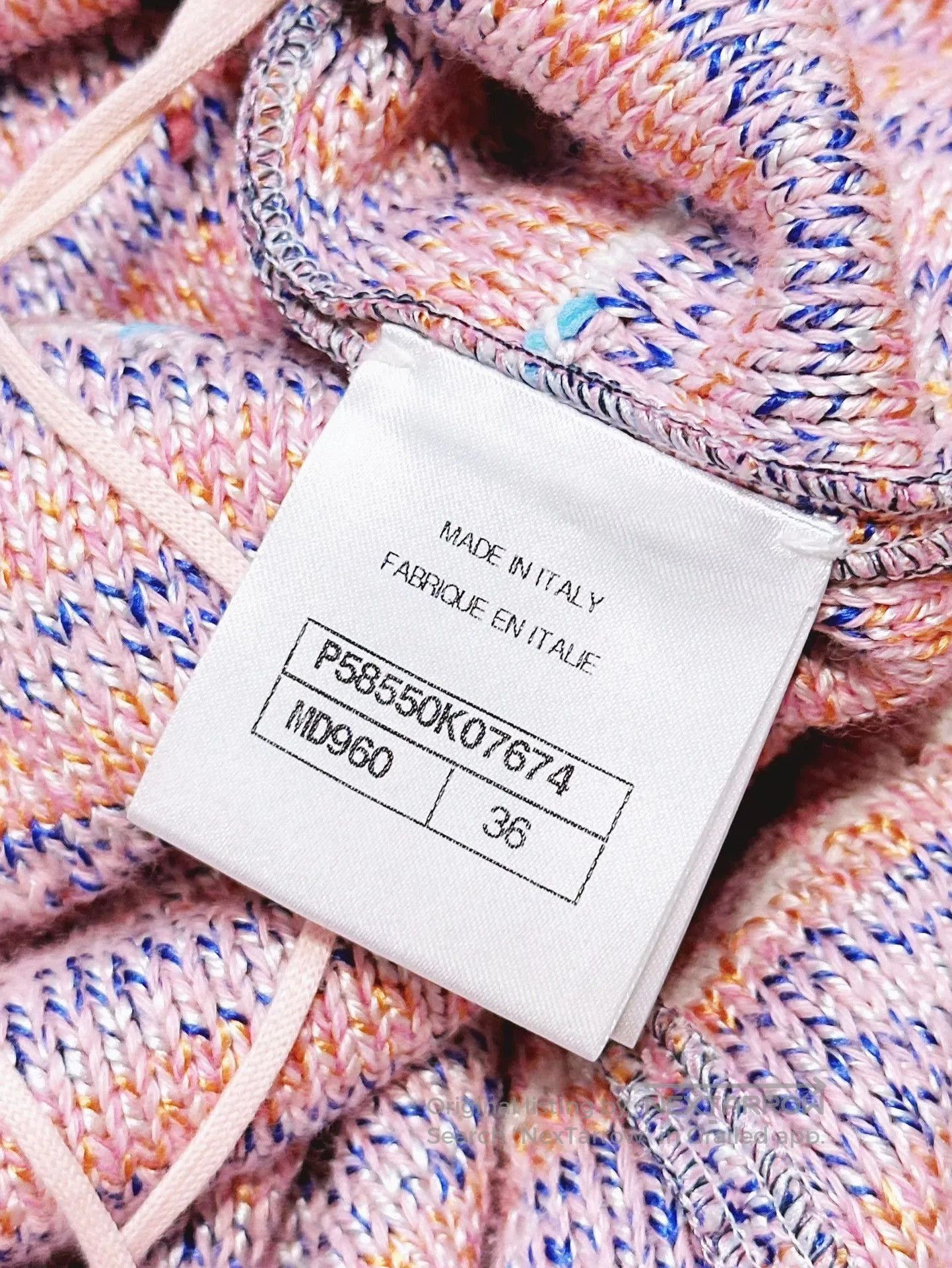 Chanel Chanel Pink Blue Stripe Knit Dress. Size US 36 / EU 52 - 5 Thumbnail