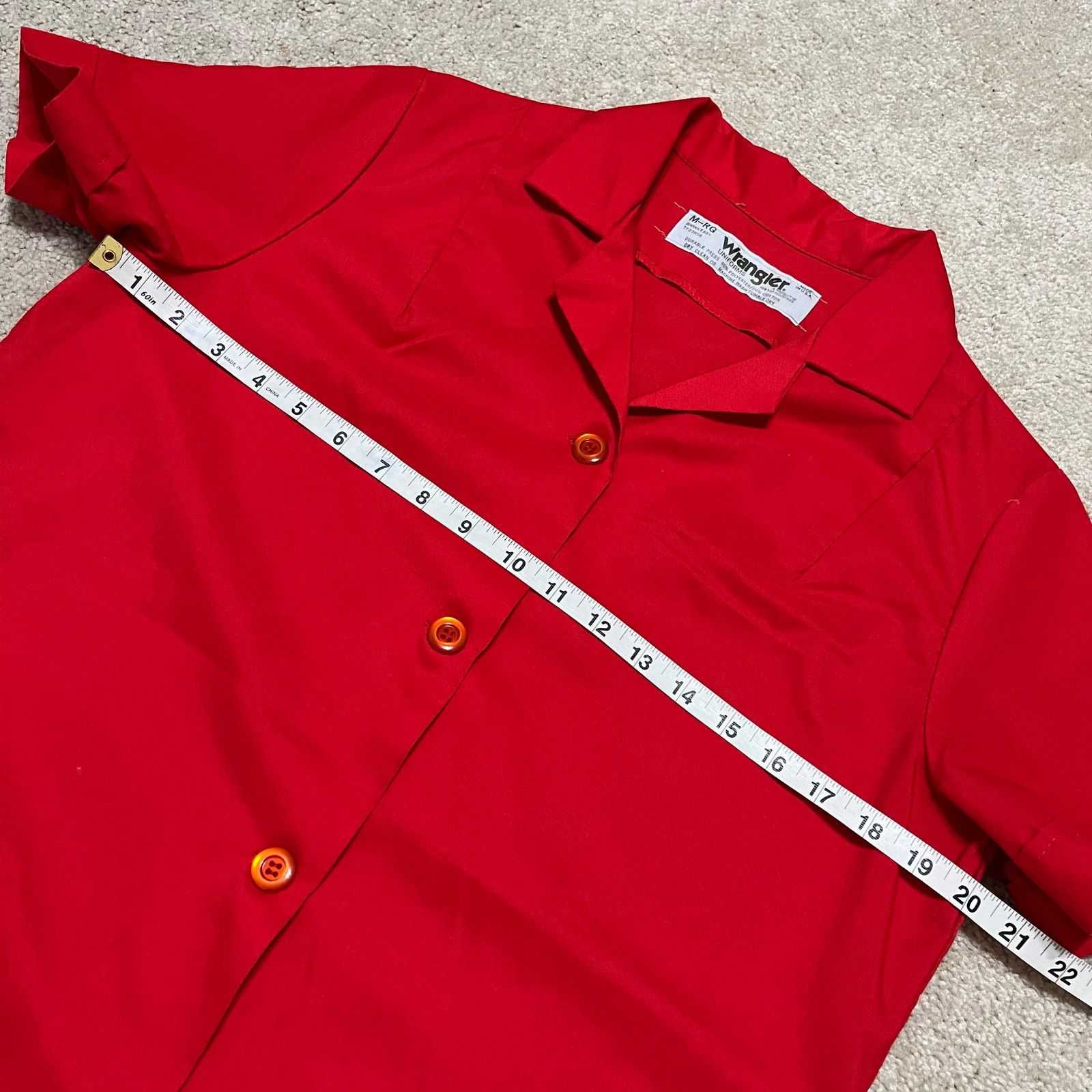 Wrangler Vintage Wrangler Preppy 80s Solid Red Polo Work Shirt Medium Size US M / EU 48-50 / 2 - 5 Thumbnail