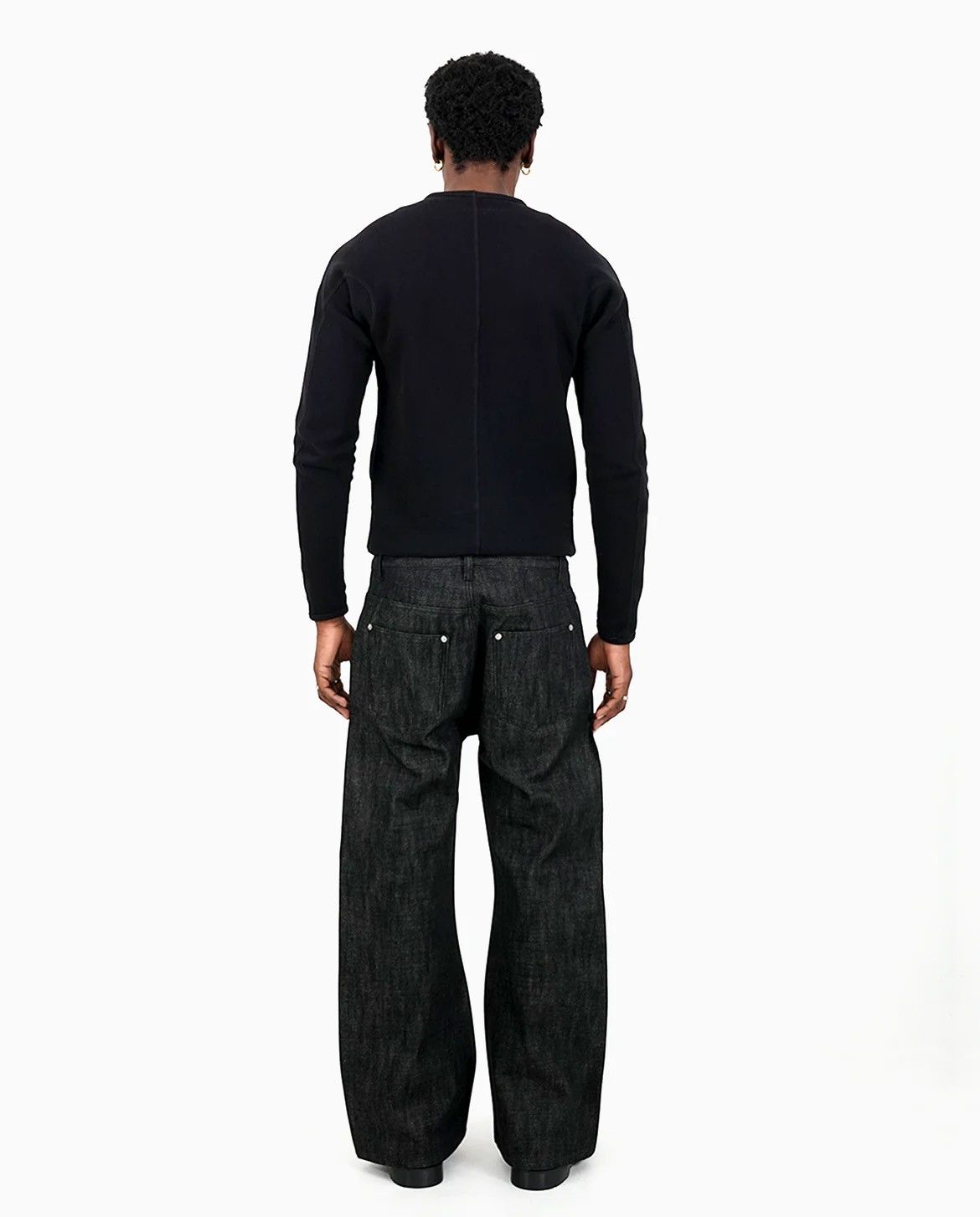 Other Menes Raw Salvaged Bootcut Denim Jeans - Black (SOLD OUT) Size US 36 / EU 52 - 7 Thumbnail