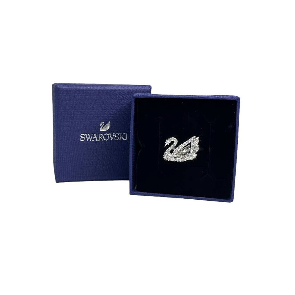 image of Swarovski Dancing Swan Ring Swan Eur 58 / Usa 8 in Silver, Women's