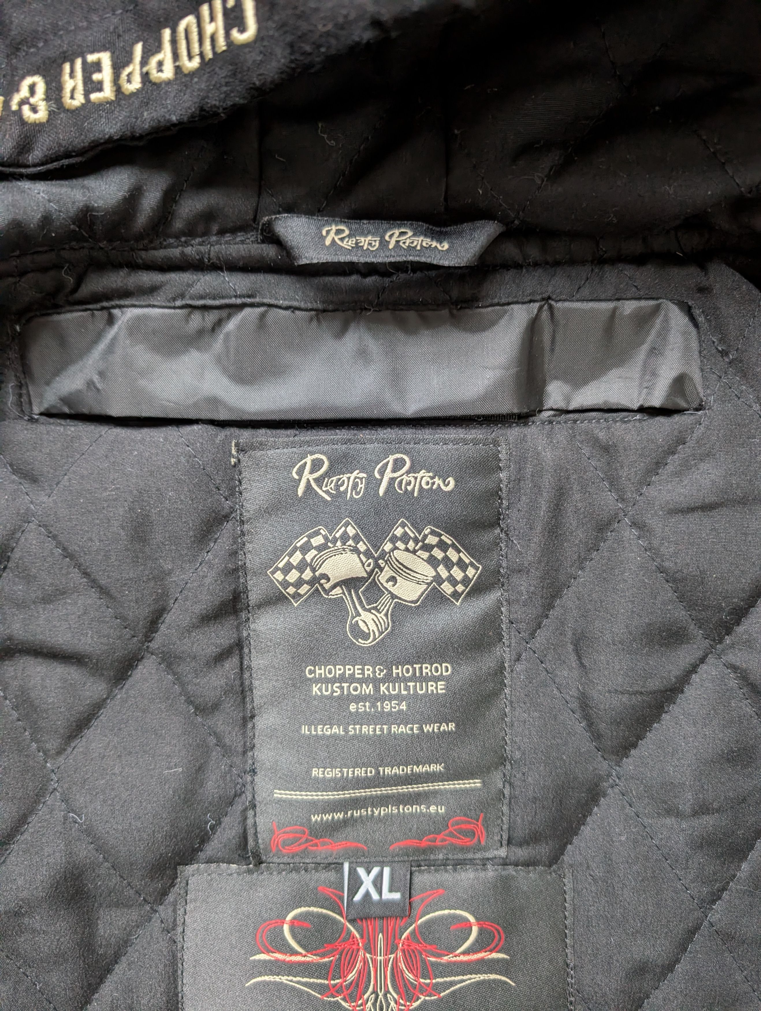 Rusty Rusty Pistons Choppers & Bobbers Customs Rare Biker Jacket Size US XL / EU 56 / 4 - 8 Thumbnail