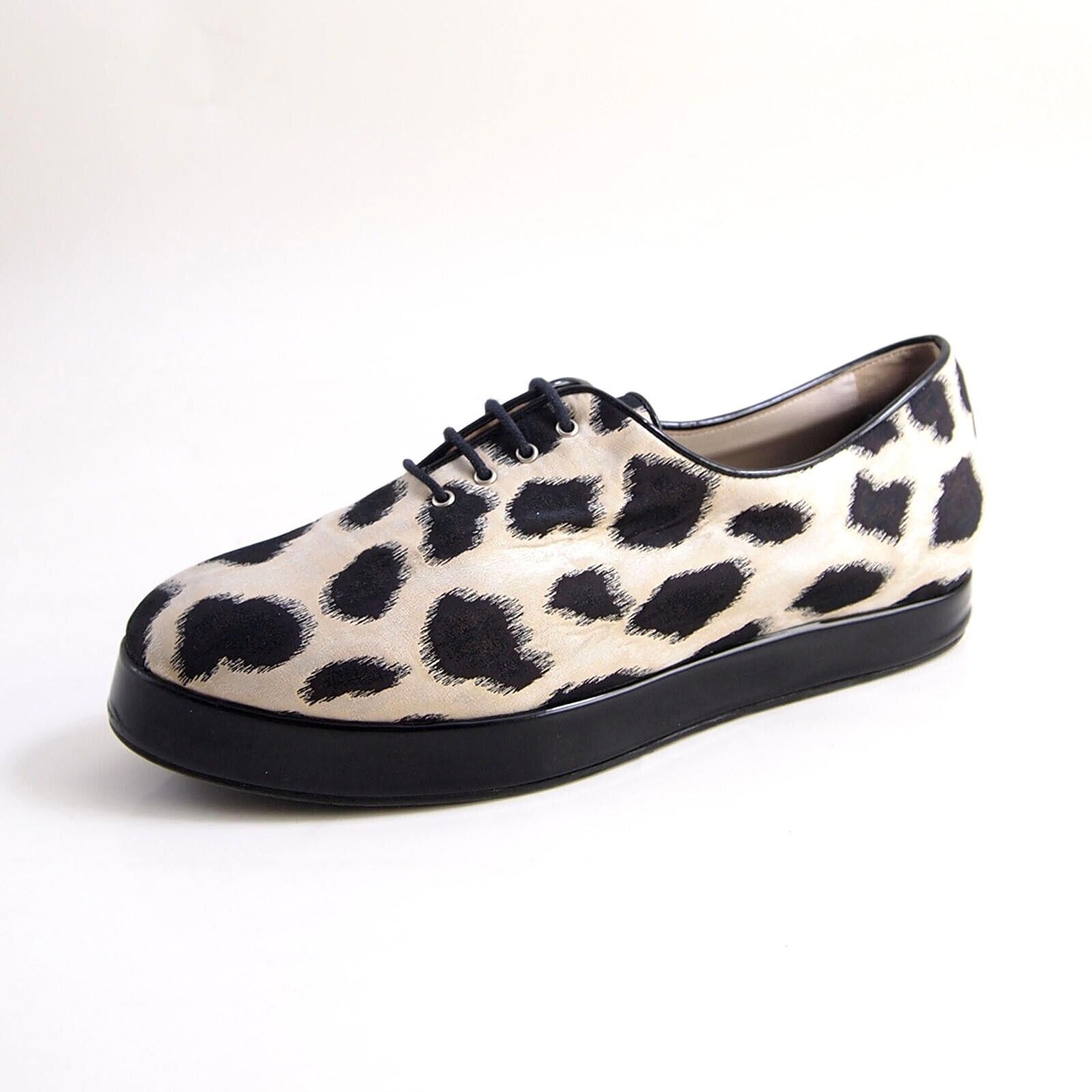 Giorgio Armani Oxfords Black White Canvas EU 38 US 8