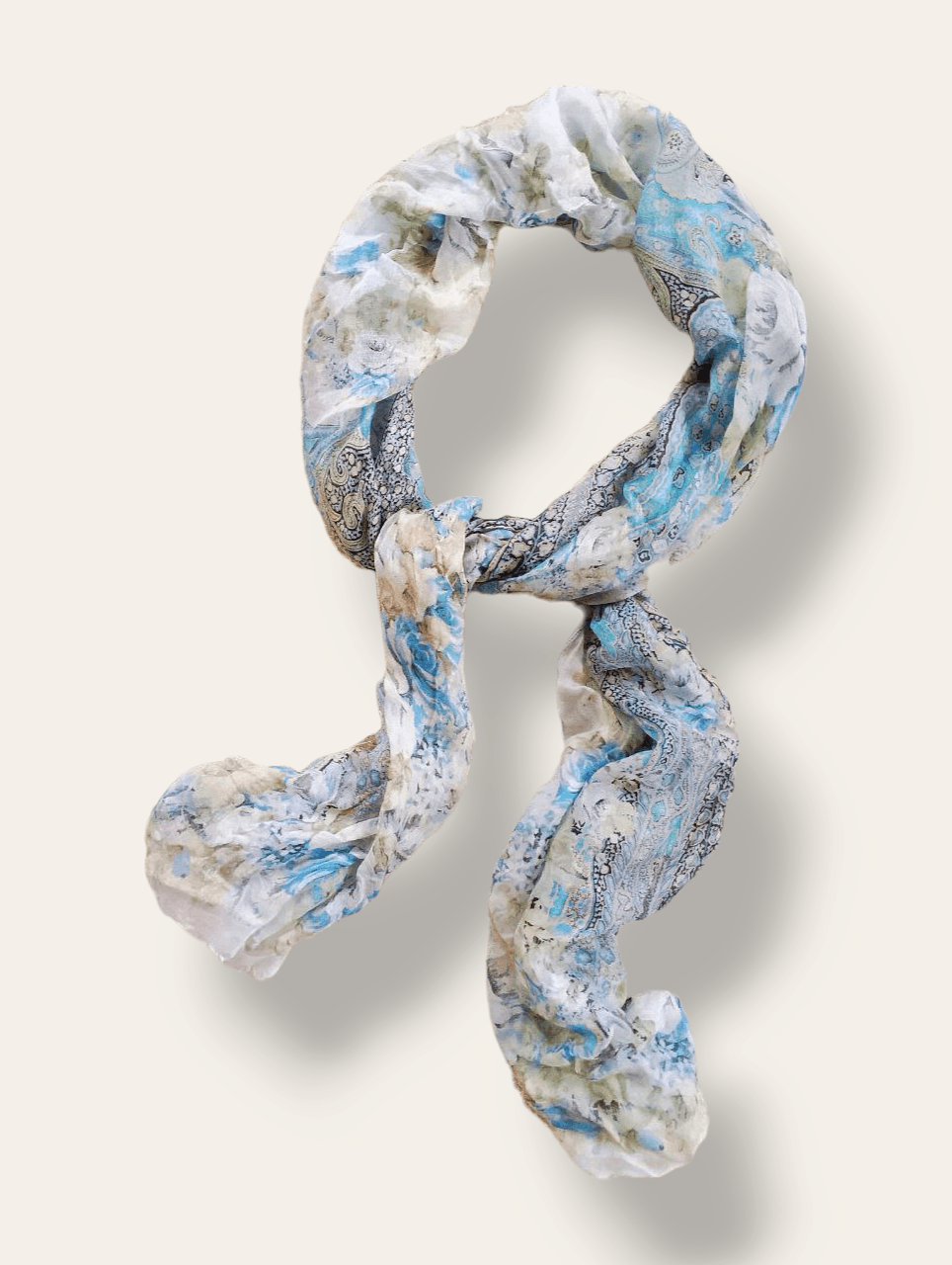 image of Archival Clothing x Art Fraas Multicolour Smooth Floral Made In Italy Shawl Scarf, Women's