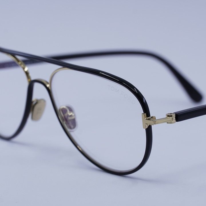 Tom Ford Tom Ford FT5897-B 001 Eyeglasses Black 57mm Aviator Frame Size ONE SIZE - 8 Thumbnail