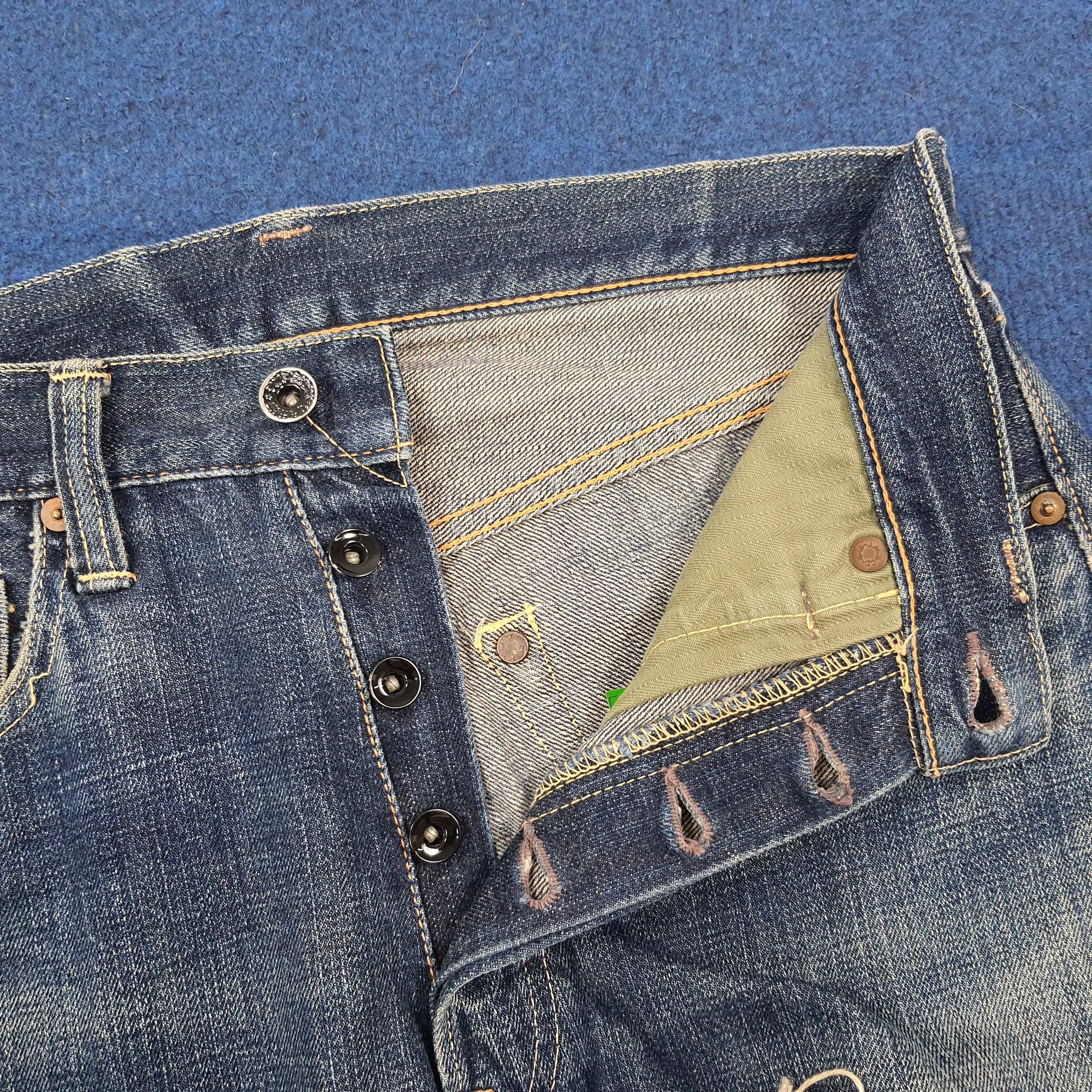 The Real McCoy's Vintage Joe McCoy Repro WW2 Selvedge Denim Jeans E1N37 Size US 29 - 9 Thumbnail
