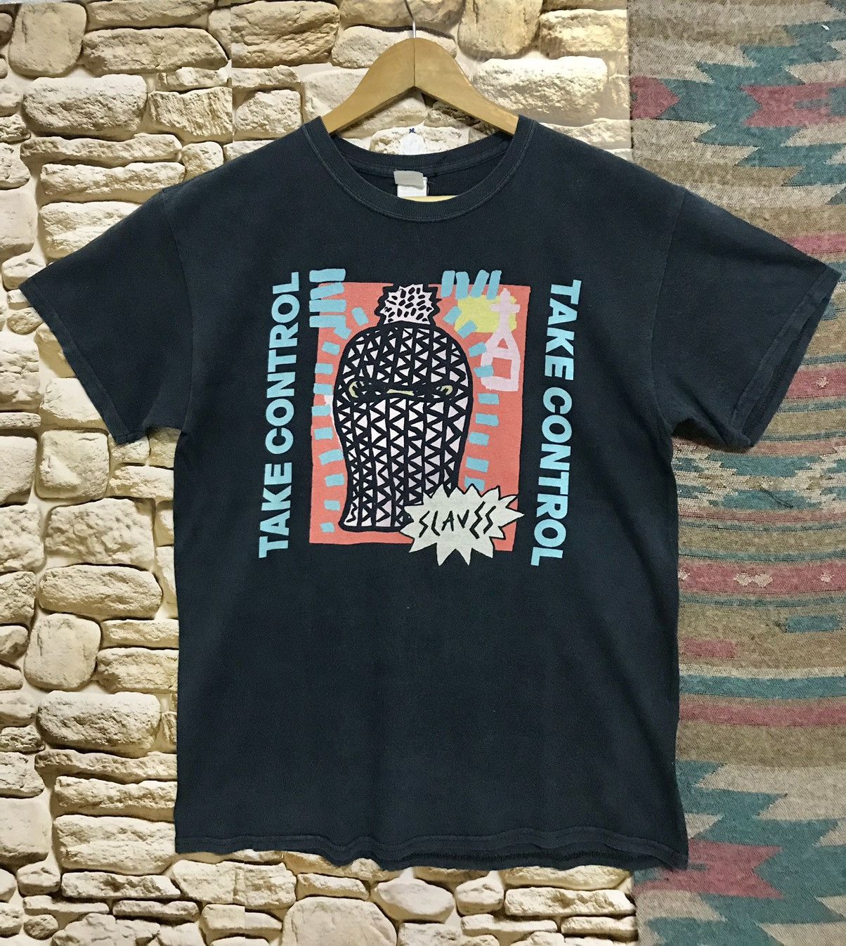 Band Tees Slaves Take Control British Punk Band Tees Size US M / EU 48-50 / 2 - 1 Thumbnail
