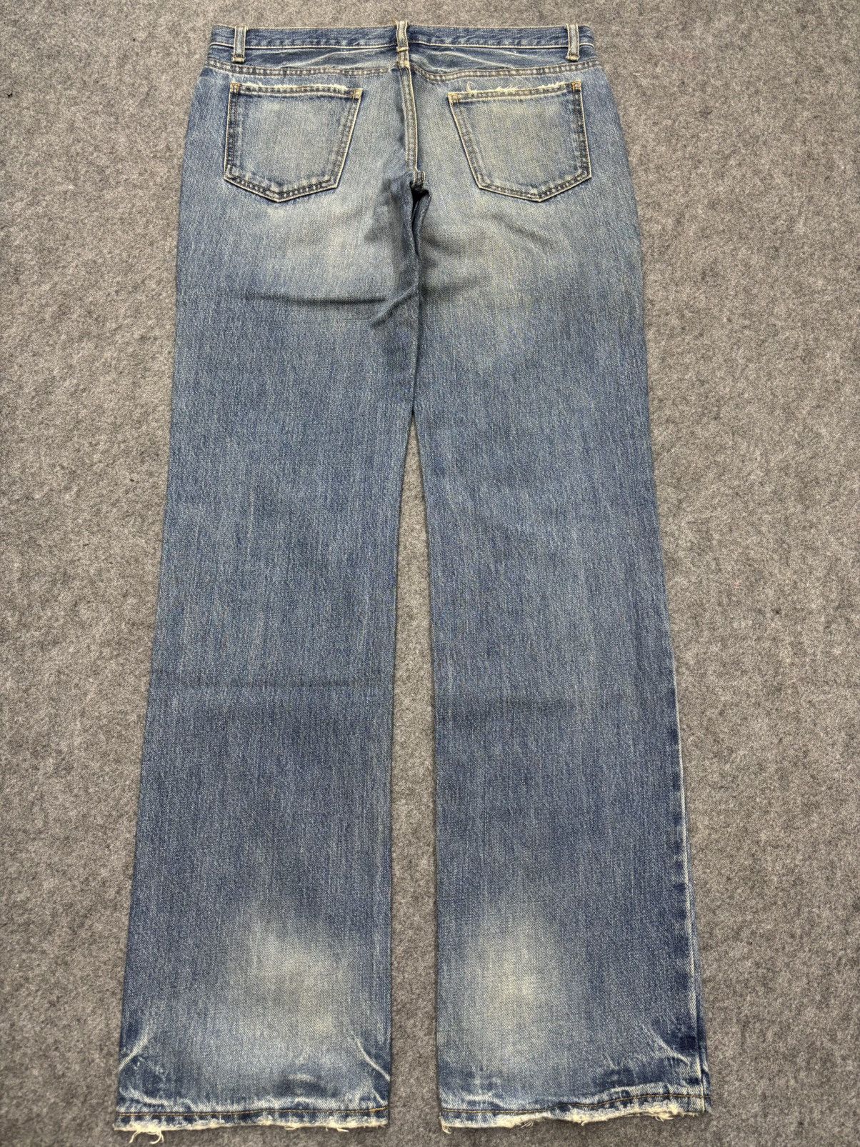 Japanese Brand 💥Vintage LOUNGE LIZARD Japan Crash Distressed Denim F679 Size US 33 - 20 Thumbnail
