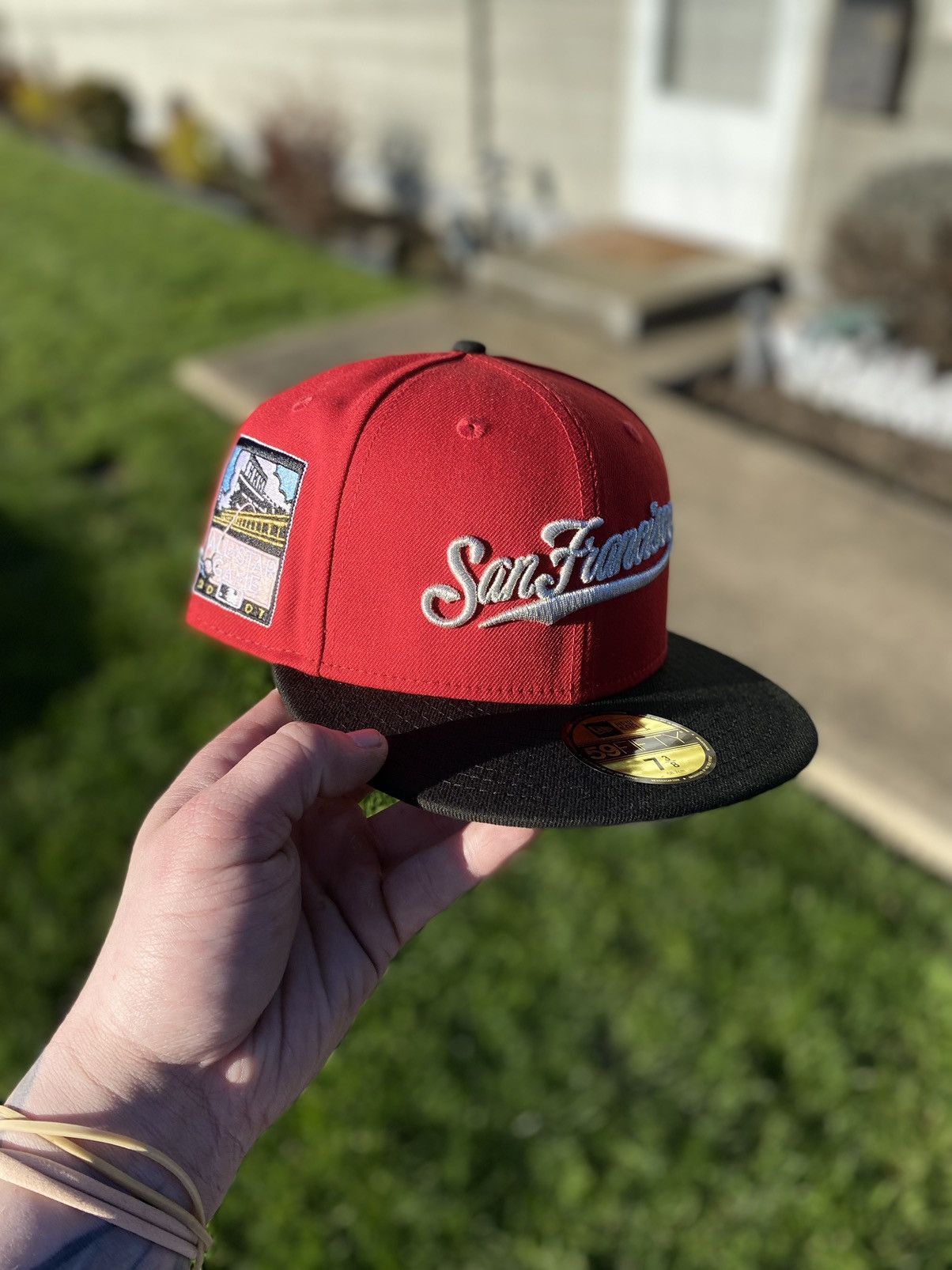 image of Hat Club x New Era 73/8 San Francisco Fnf in Red, Men's