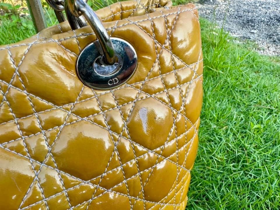 Dior Authentic Christian Dior Chain Beige Cannage Leather Bag Size ONE SIZE - 12 Thumbnail
