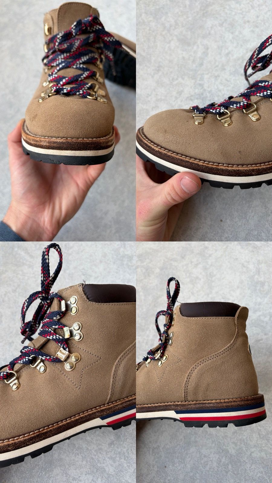 Moncler Moncler Blanche Glittered Suede Ankle Hiking Vibram Boots Size US 10 / IT 40 - 10 Thumbnail