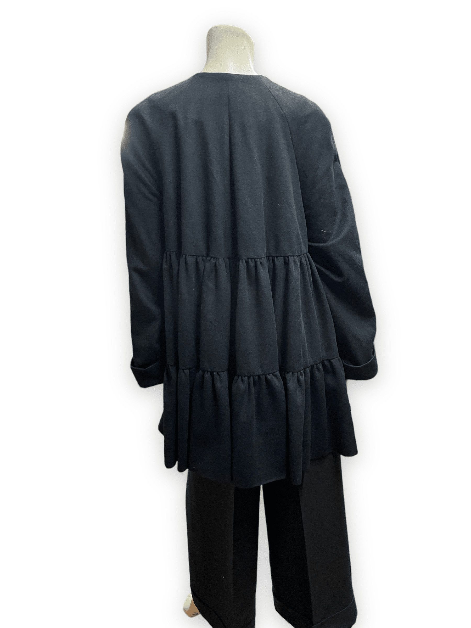 Moschino Moschino Couture! Black Wool Tiered Party Coat With Bauble Buttons Made In Italy Size M Size M / US 6-8 / IT 42-44 - 5 Thumbnail