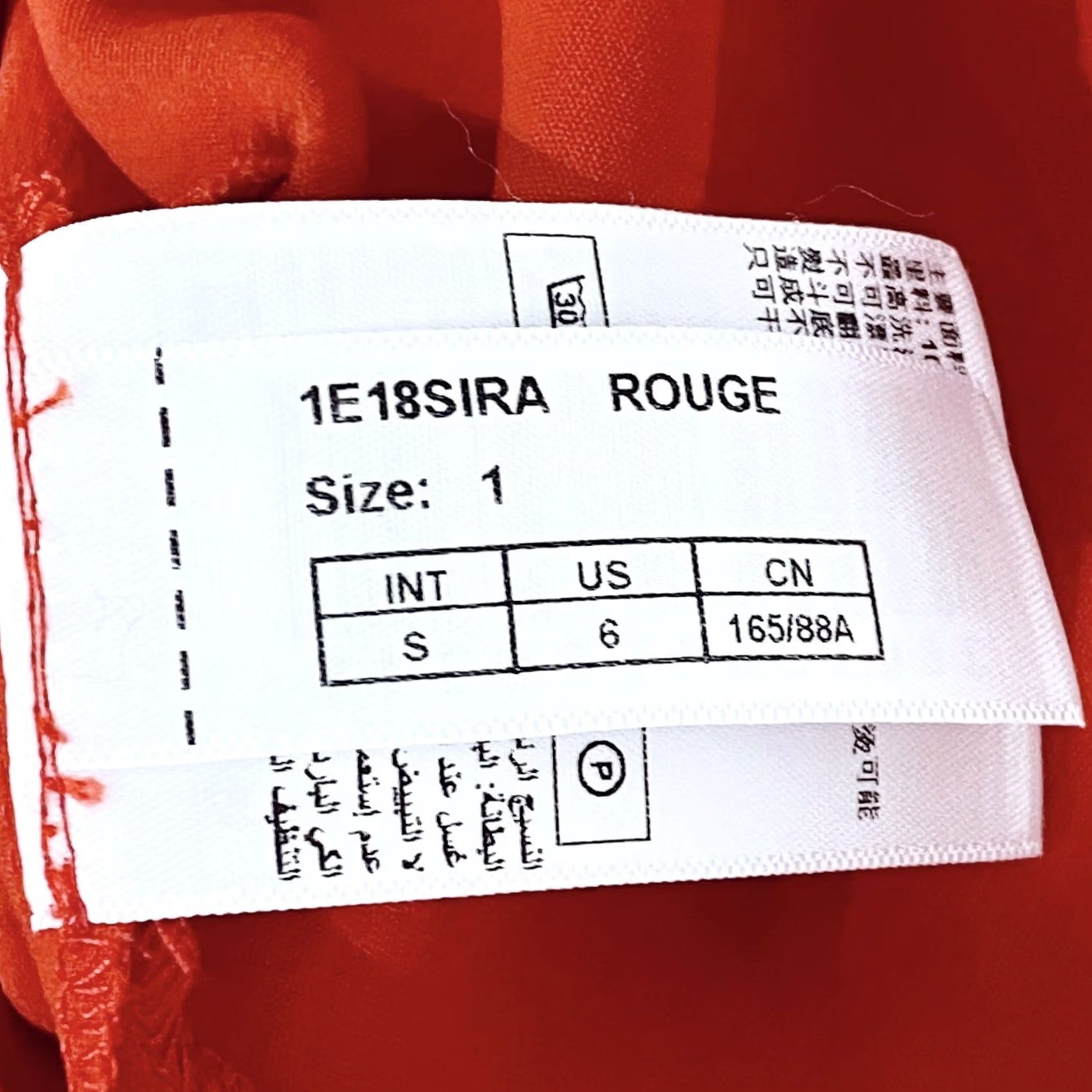 ba&sh ba&sh Siranda Red Open Back Tie Belt Dress UK 10 Regular Women Knee Length V-Neck Short Sleeve Party Cocktail Vintage No Pattern Pre Loved Vgc Size L / US 10 / IT 46 - 8 Thumbnail