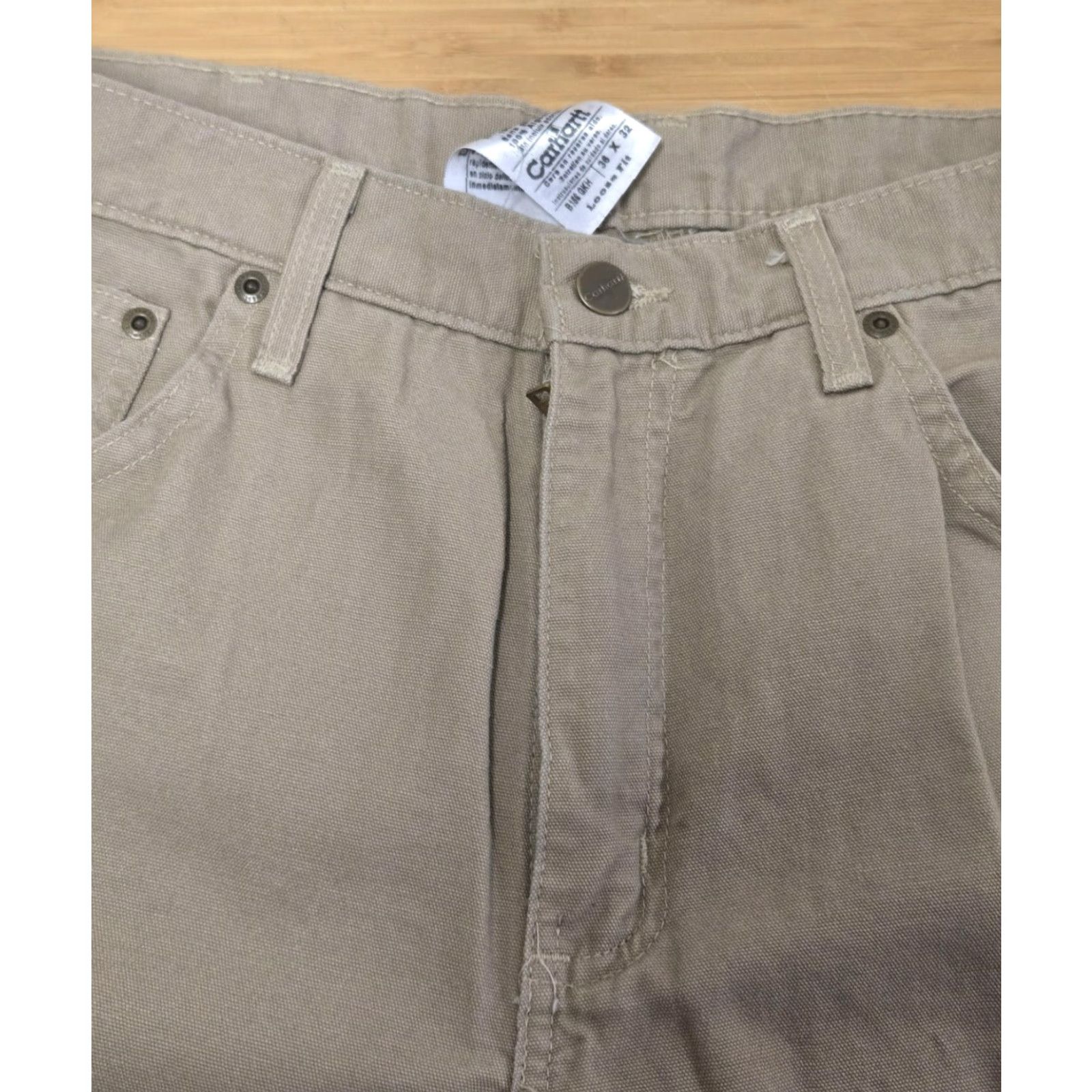 Carhartt VINTAGE Carhartt Pants Mens 36x32 Beige B186 GKH Loose Fit Canvas Carpenter Work Size US 36 / EU 52 - 6 Thumbnail