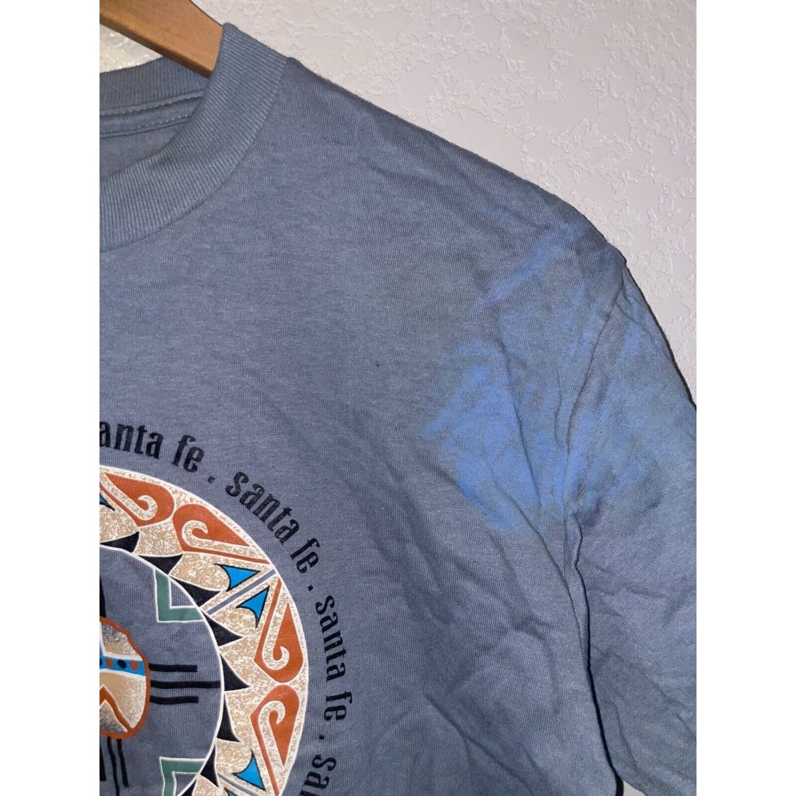 Jerzees Vintage Santa Fe Shirt NM New Mexico Stained STAIN Tee 90s M Size US M / EU 48-50 / 2 - 3 Thumbnail