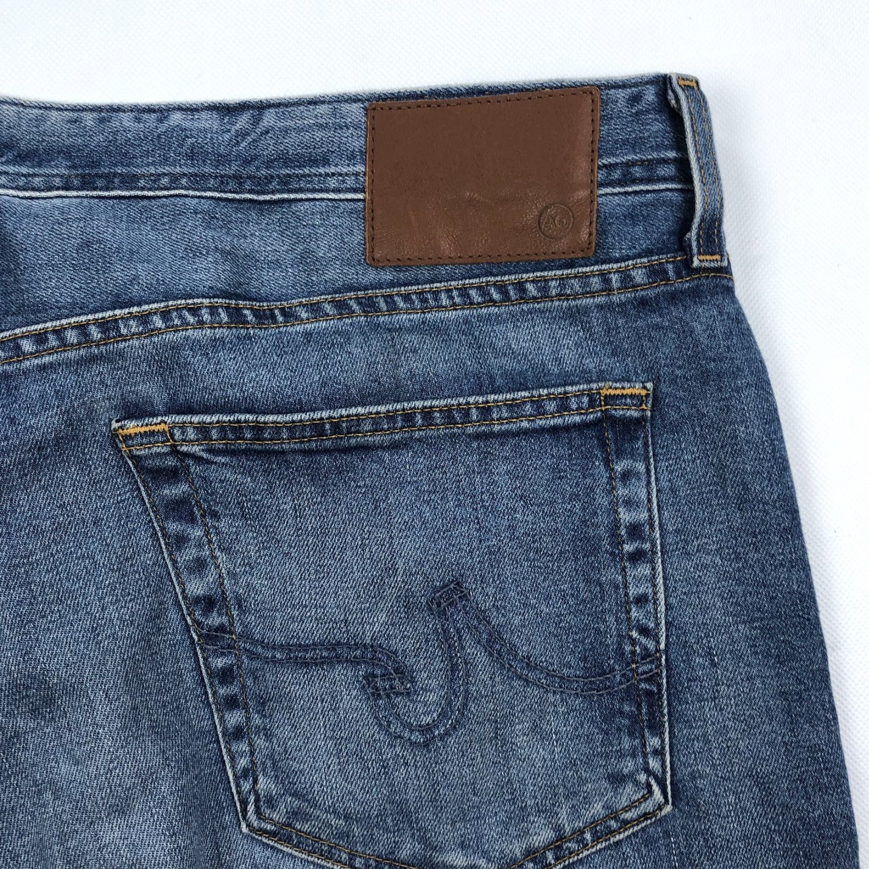 Denime AG Adriano Goldschmied The Graduate Jeans 40x32 Tailored Slim Straight Denim Blue Mens Size US 40 / EU 56 - 3 Thumbnail