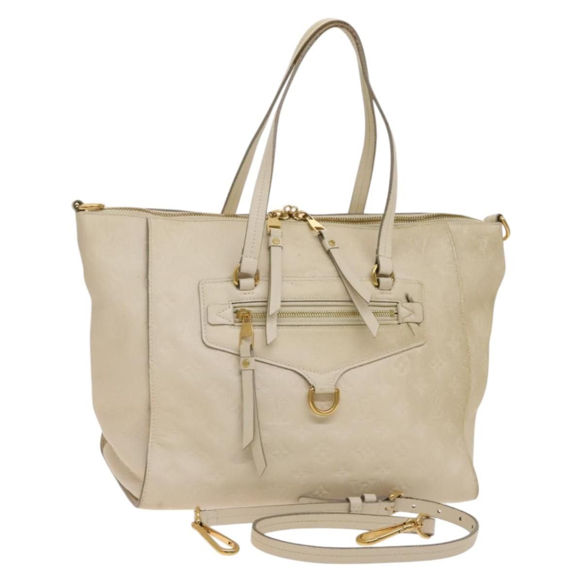 LOUIS VUITTON Monogram Empreinte Lumineuse PM Bag White