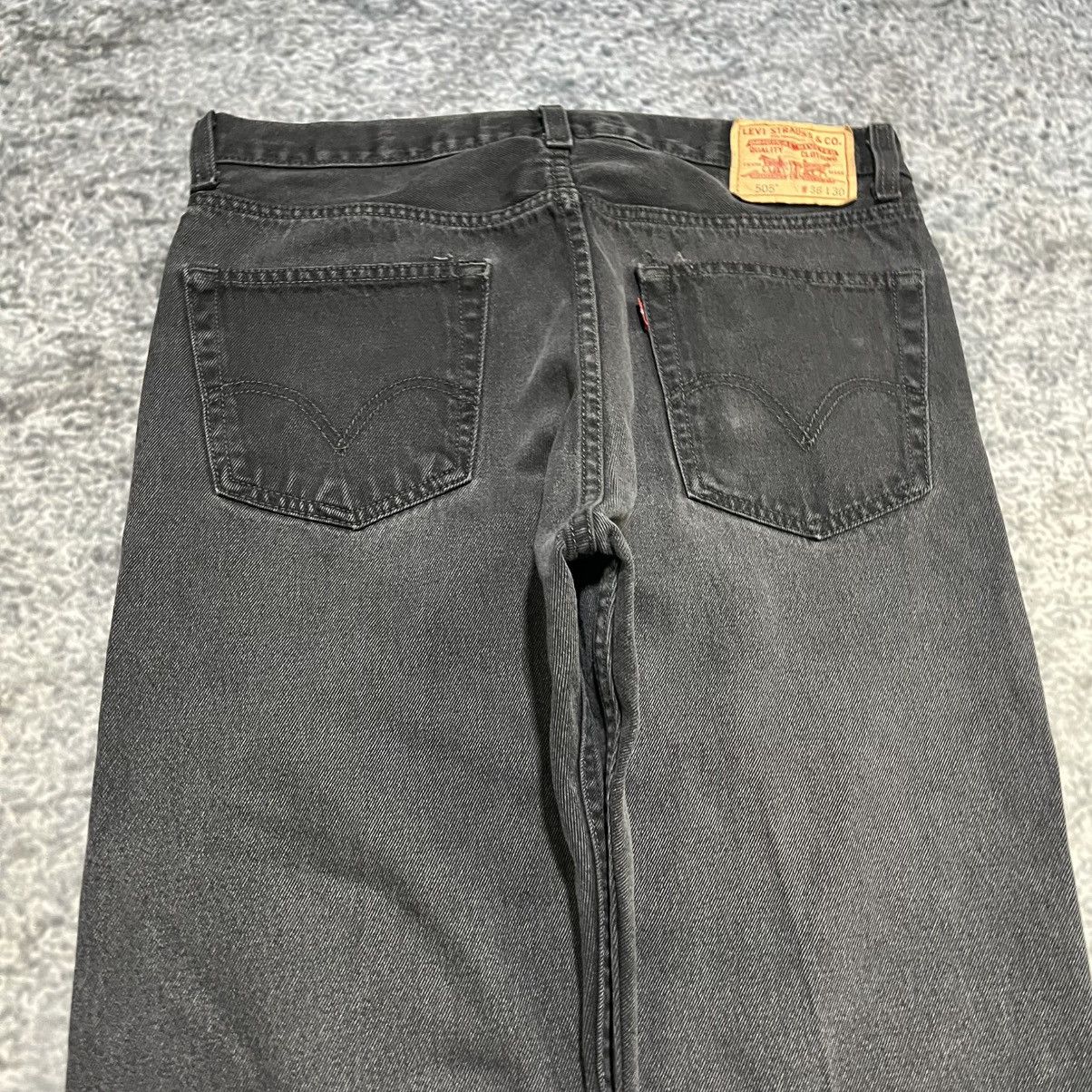 Levi's VINTAGE 2000s LEVI'S 505 GRUNGE SKATER BLACK JEANS 34x30 Size US 34 / EU 50 - 3 Thumbnail
