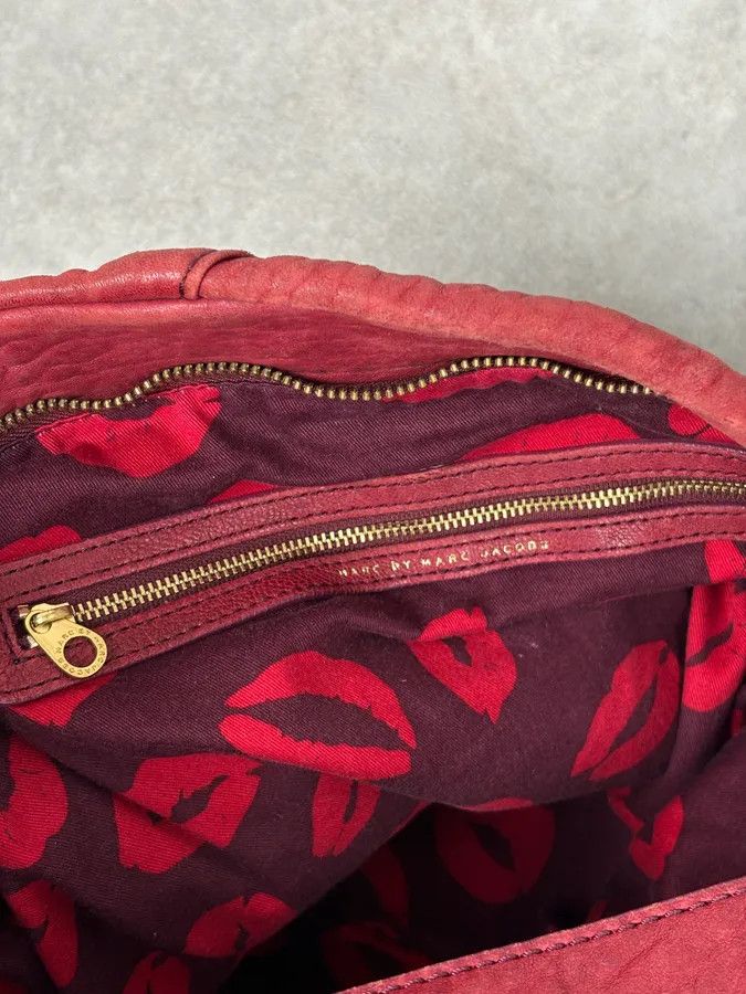 Marc Jacobs Marc Jacobs Red Leather Multi-Zip Shoulder Bag Size ONE SIZE - 13 Thumbnail