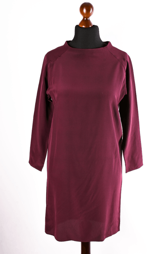 Aspesi Women's Aspesi Burgundy Long Sleeve Casual Dress Size M Size M / US 6-8 / IT 42-44 - 1 Thumbnail
