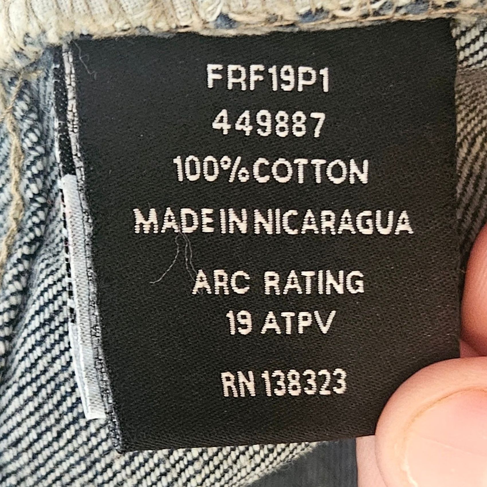 Vintage Hawx Men's Blue Jeans Straight Cut Regular Fit 42x30 Cat2 NFPA 2112 70e Size US 42 / EU 58 - 5 Thumbnail