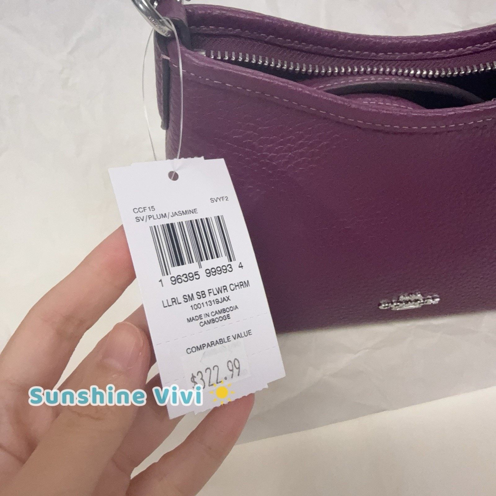 Coach NWT Coach Small Laurel Shoulder Bag Flower Charm CCF15 Size ONE SIZE - 7 Thumbnail