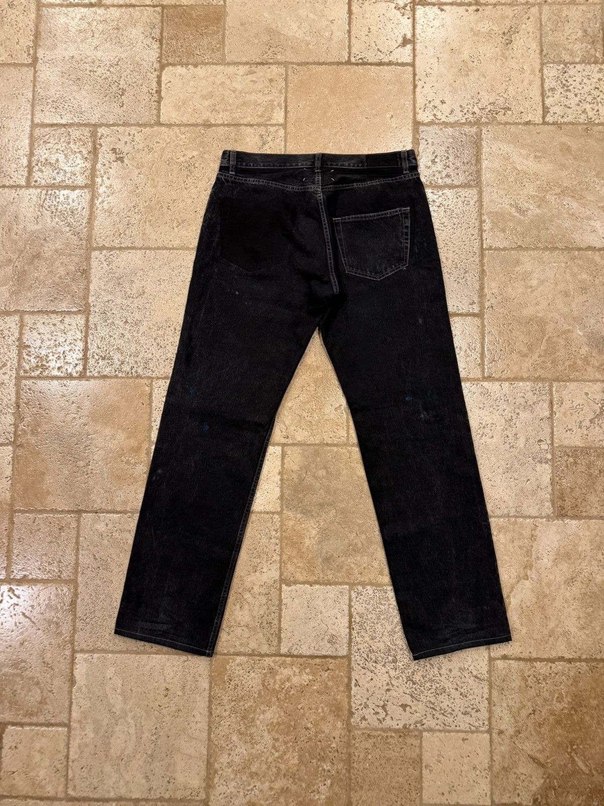 Maison Margiela Maison Margiela 2022 Work Wear Black Painted 3 Pocket Denim Size US 36 / EU 52 - 5 Thumbnail