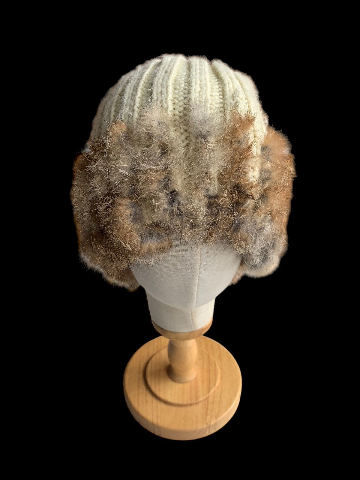 Kapital × Vintage Knitted Crochet Fur punk style Long Beanie Hats☠️🎌 Size ONE SIZE - 3 Thumbnail