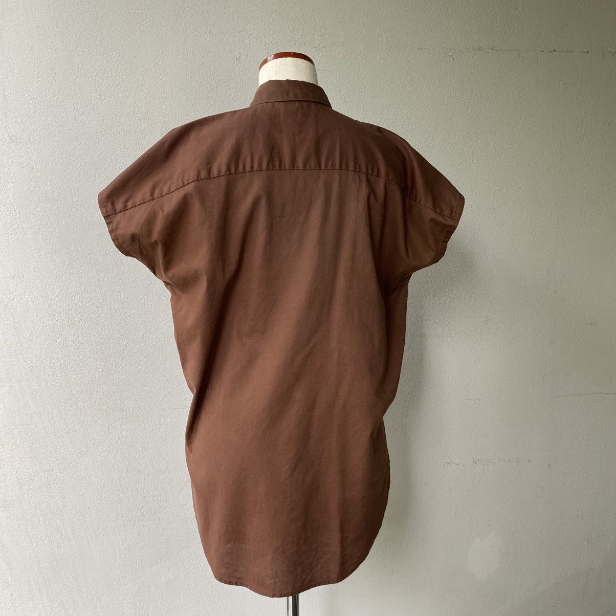 Norma Kamali Norma Kamali Brown Cap Sleeve Shirt Size M / US 6-8 / IT 42-44 - 20 Thumbnail