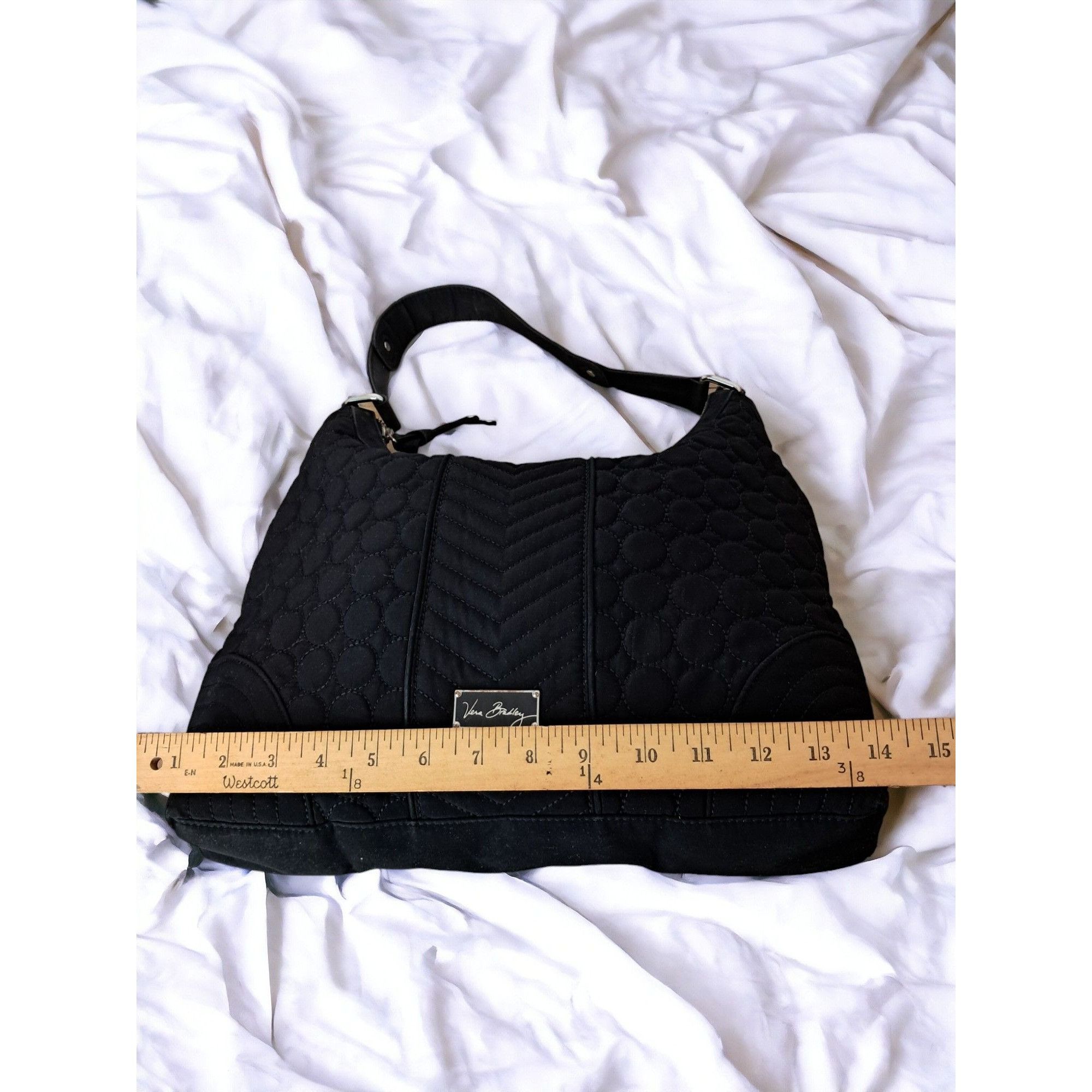 Vera Bradley Vera Bradley Black Quilted Shoulder Tote Bag Size ONE SIZE - 14 Thumbnail