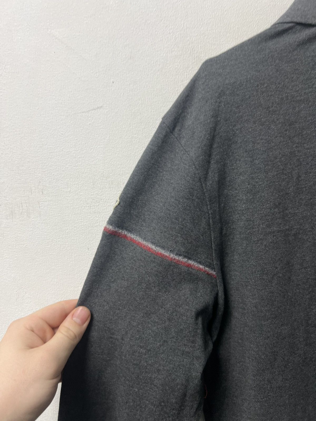 Moncler Moncler Polo Long Sleeve Gray Luxury Size US XL / EU 56 / 4 - 12 Thumbnail