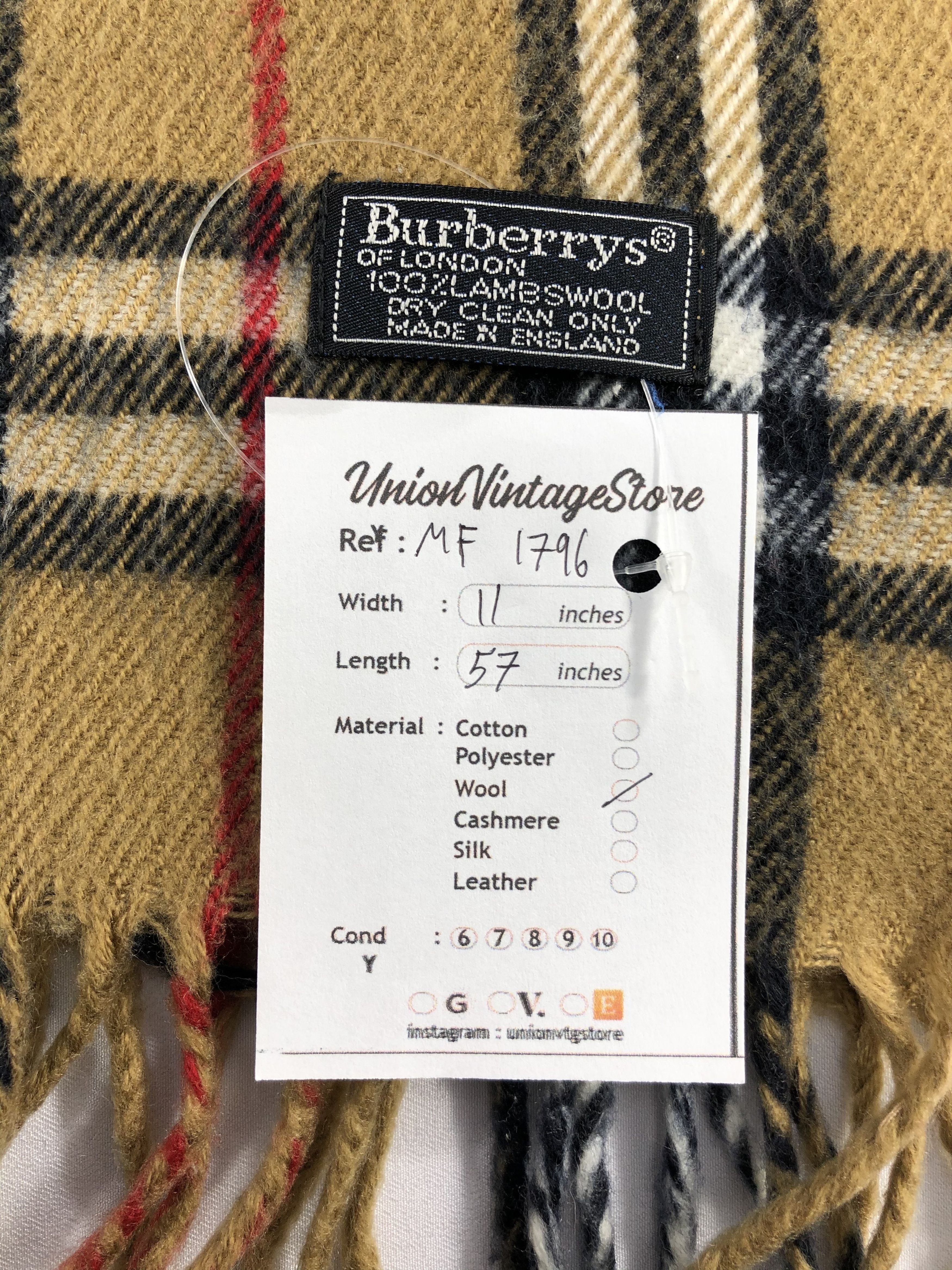 Burberry Vintage Burberry Scarf/Muffler/Neckwear MF1796 Size ONE SIZE - 5 Thumbnail