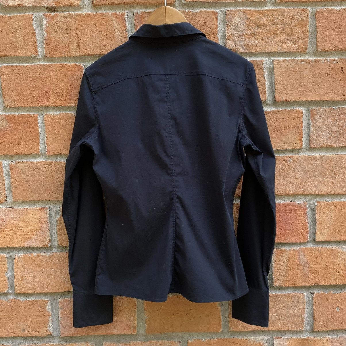 Jil Sander Jil Sander Black Fitted Long-Sleeve Stretch Shirt Size XS / US 0-2 / IT 36-38 - 12 Thumbnail