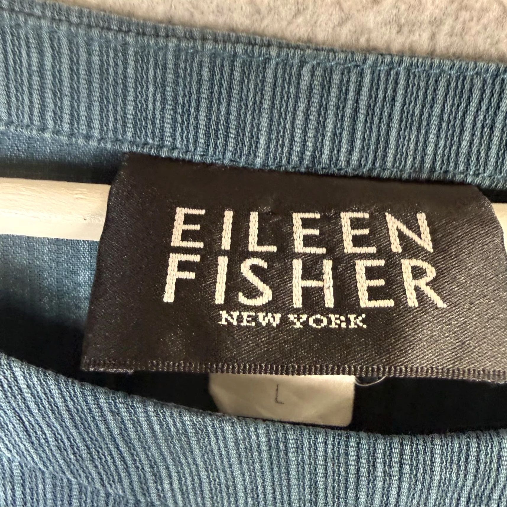 Eileen Fisher VINTAGE Eileen Fisher Dress Blue A-Line Midi 3/4 Sleeve Women Large L Ladies 90s Size L / US 10 / IT 46 - 4 Thumbnail